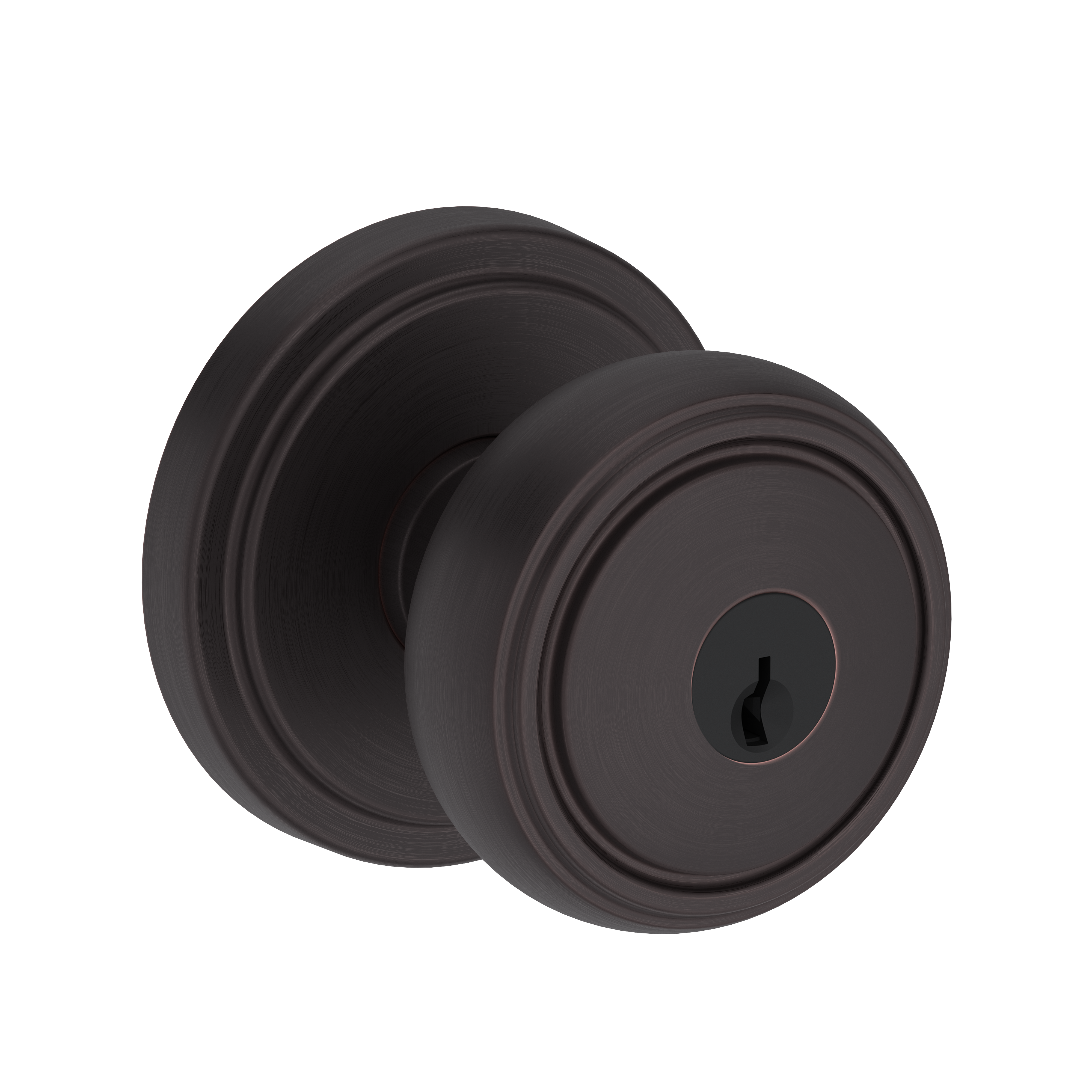 Baldwin Bremerton Knob Set with Stepped Round Rose