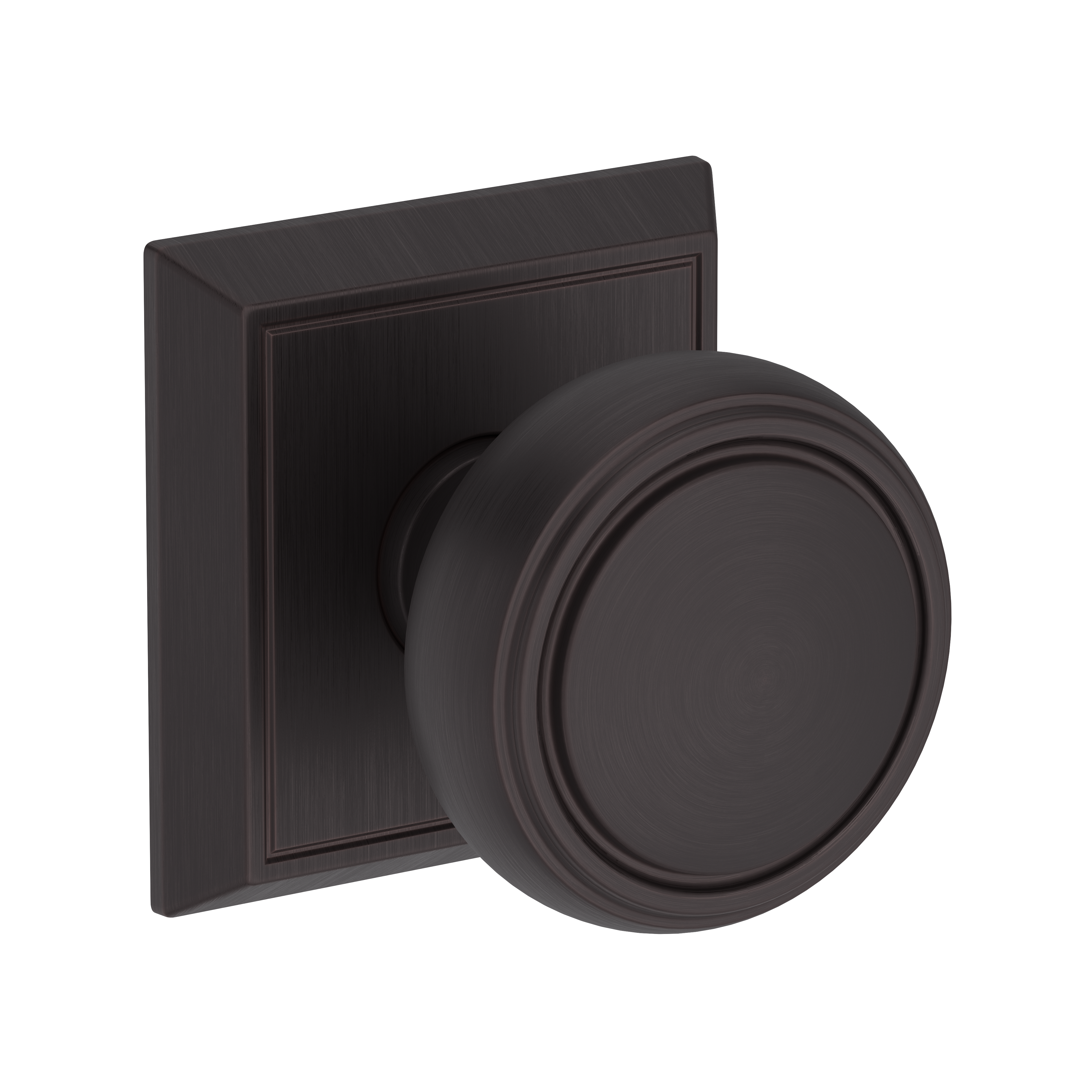 Baldwin Bremerton Knob Set with Chamfered Square Rose