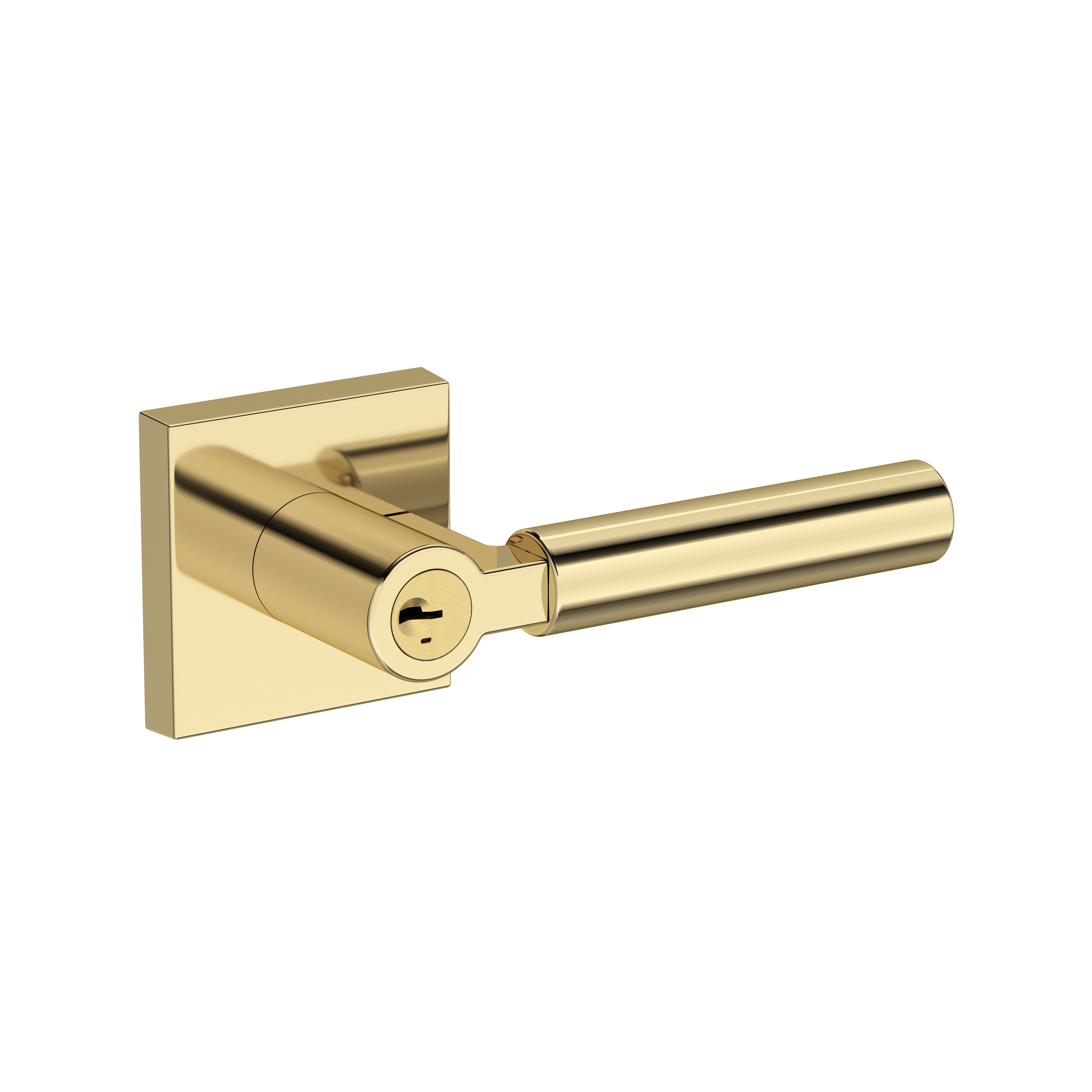 Baldwin Lake Forest Lever Set with Contemporary Square Rose