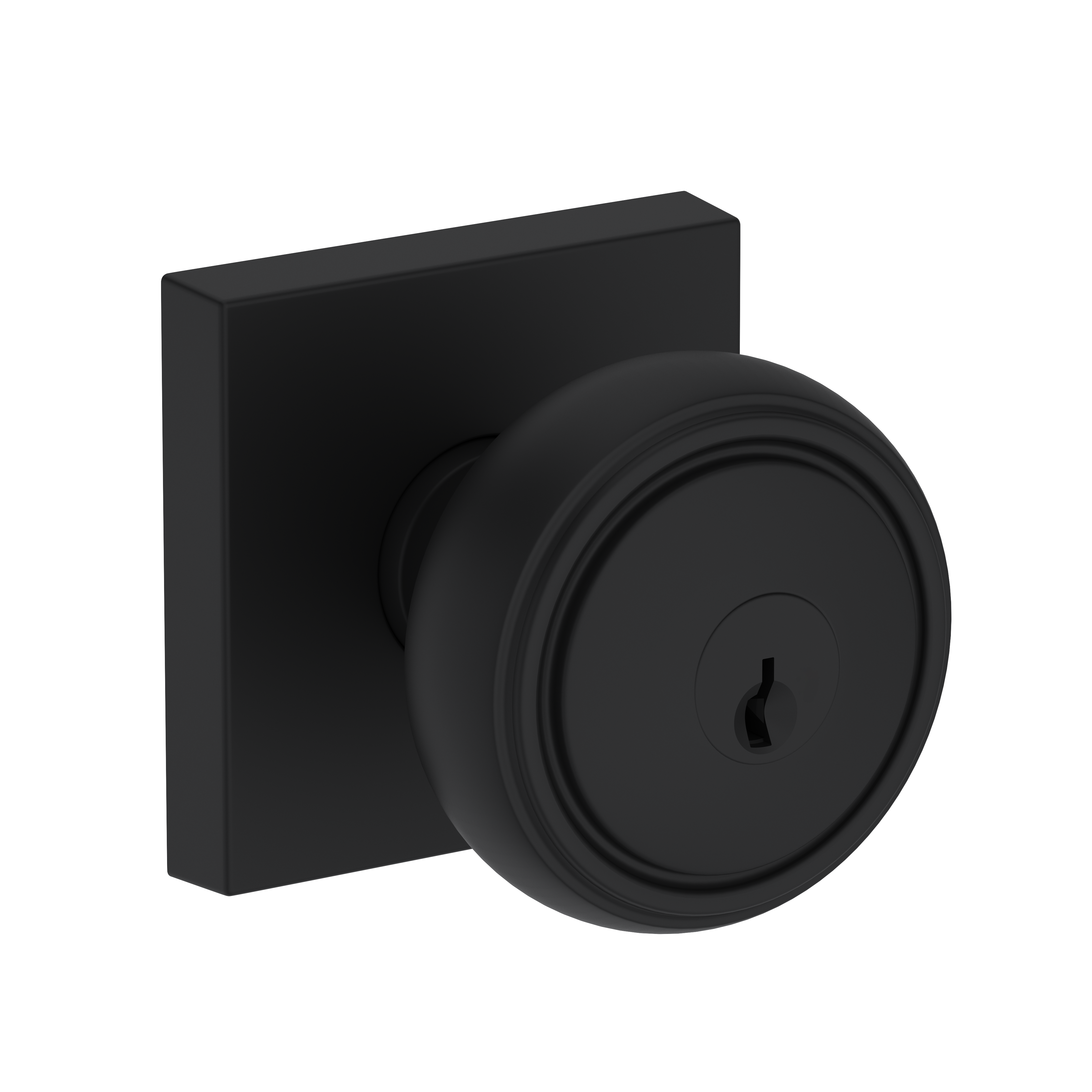 Baldwin Bremerton Knob Set with Contemporary Square Rose