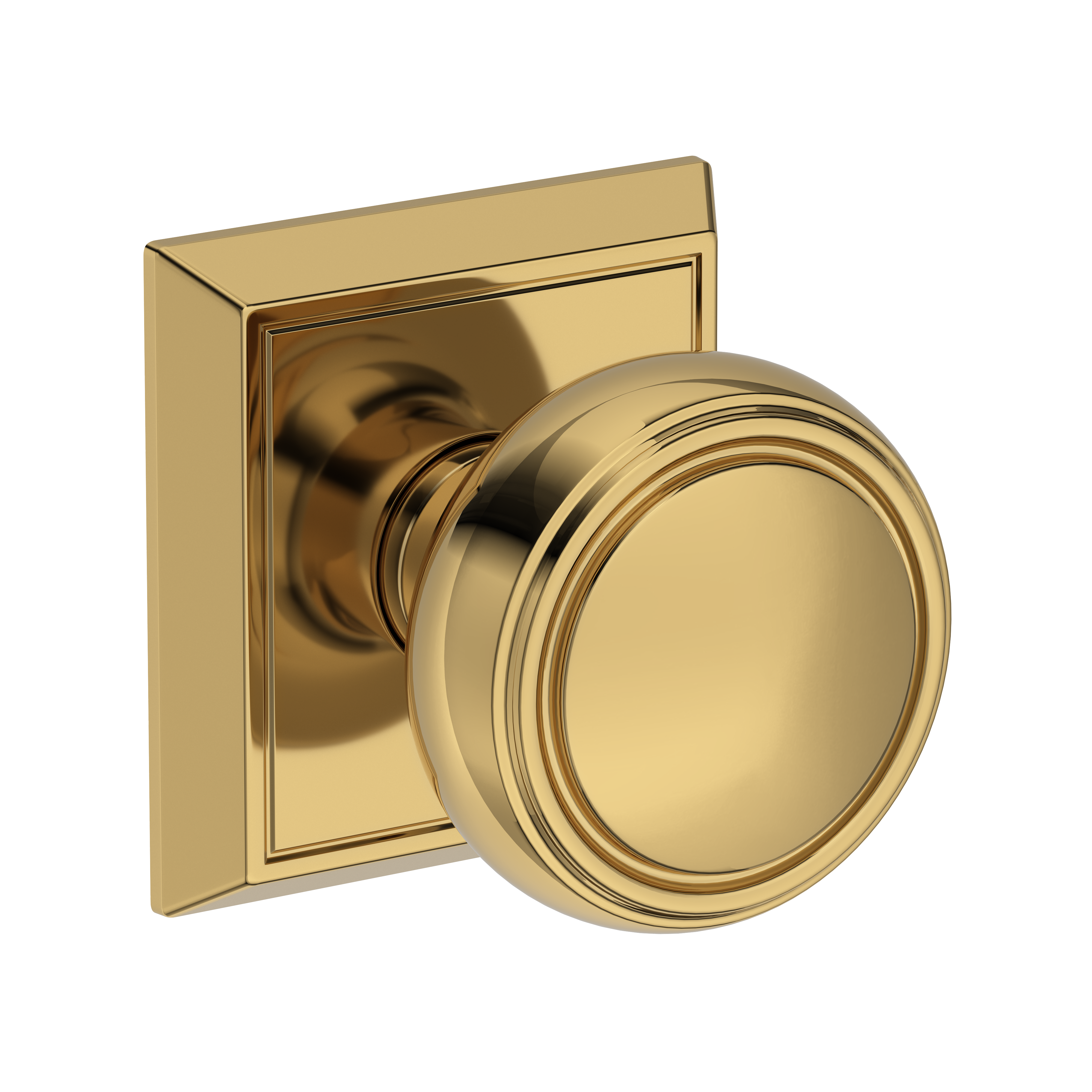 Baldwin Bremerton Knob Set with Chamfered Square Rose
