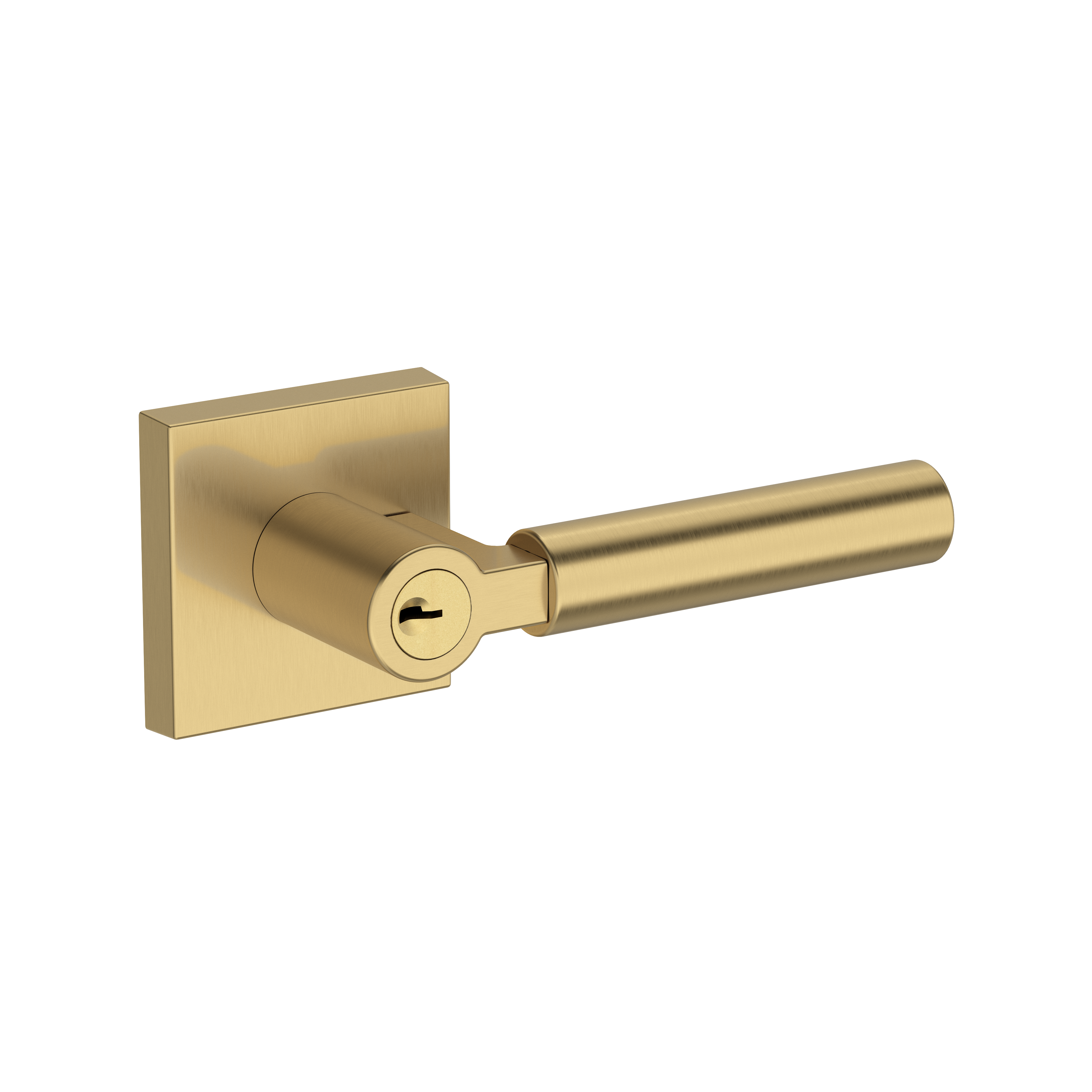 Baldwin Lake Forest Lever Set with Contemporary Square Rose