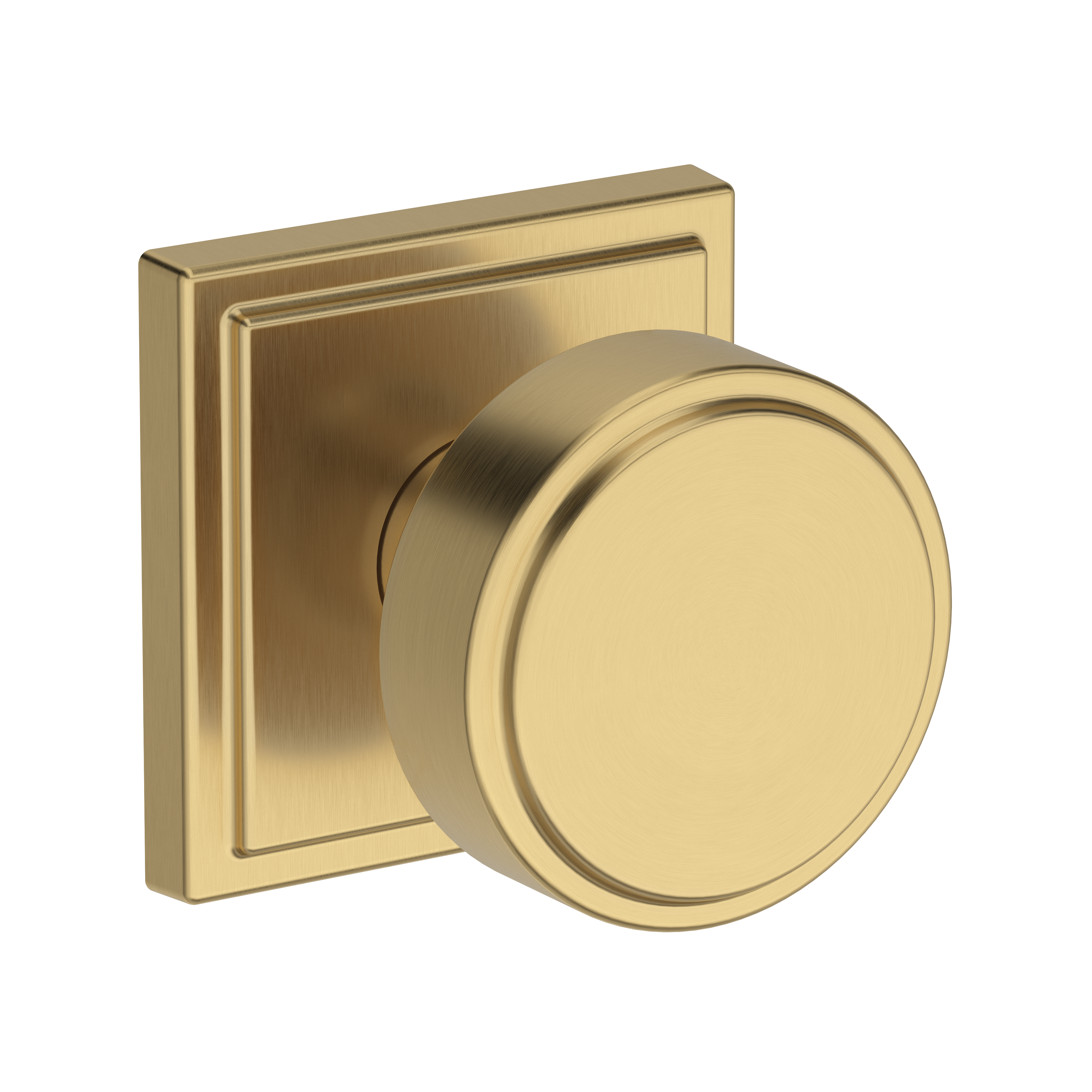 Baldwin Vashon Knob Set with Stepped Square Rose