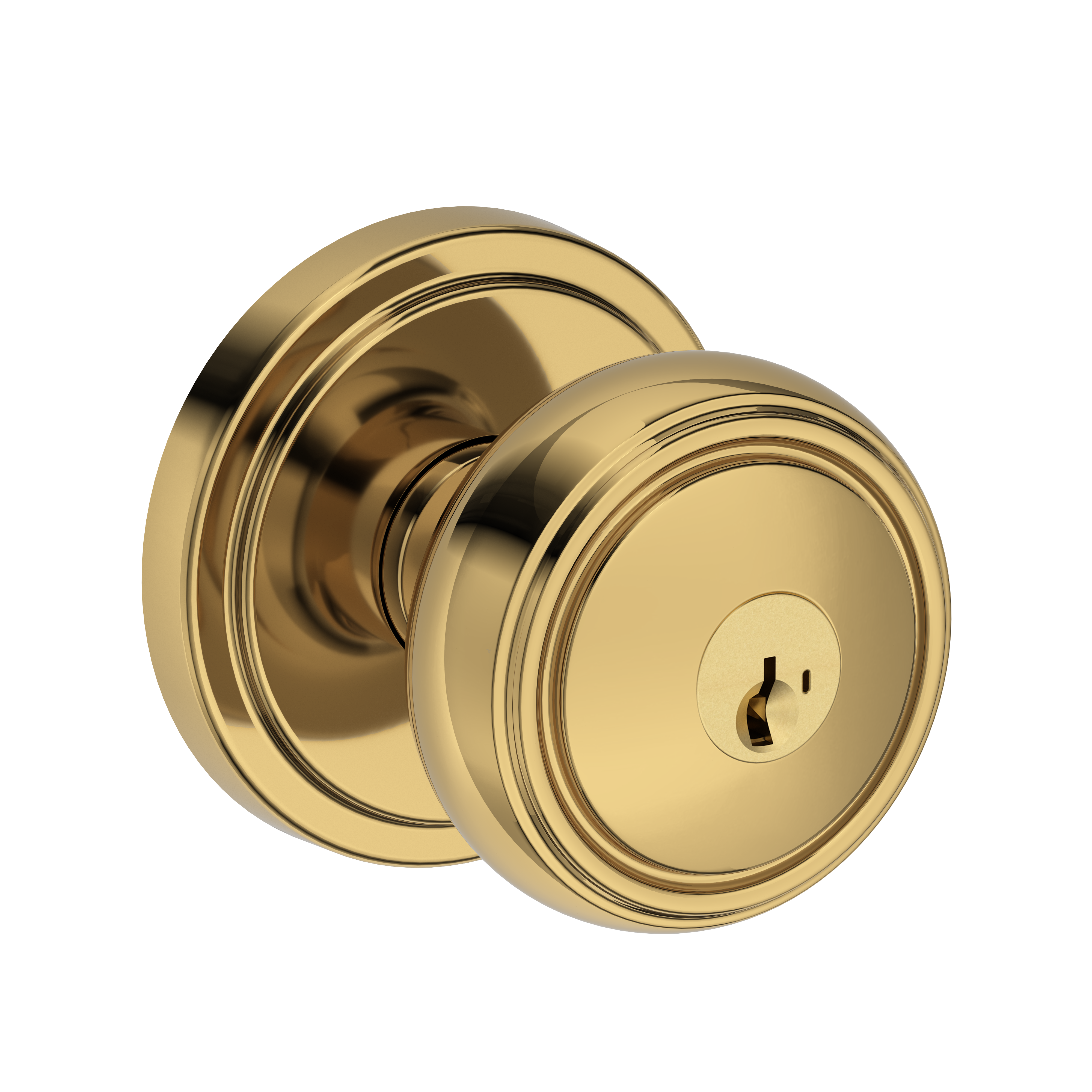 Baldwin Bremerton Knob Set with Stepped Round Rose