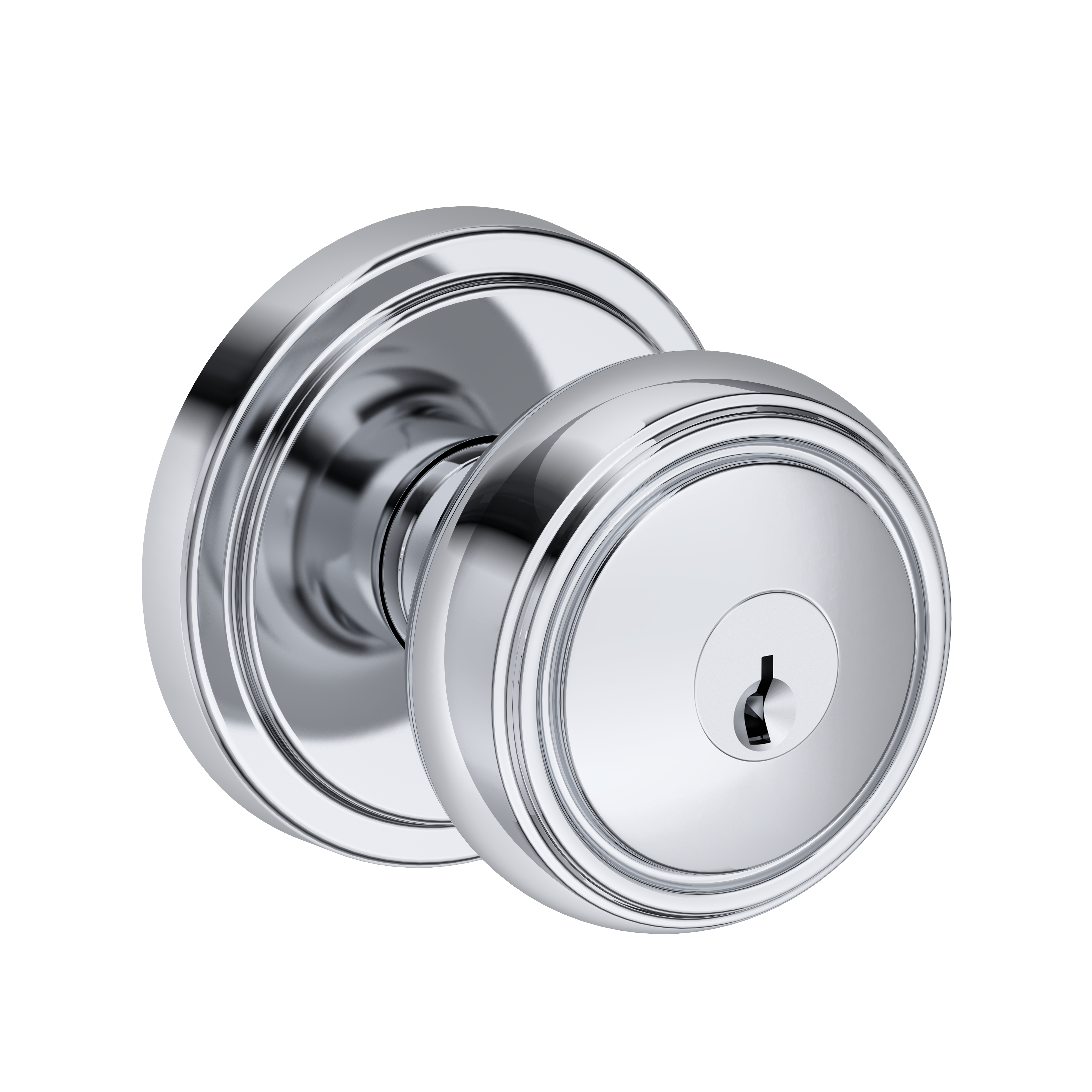 Baldwin Bremerton Knob Set with Stepped Round Rose