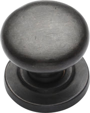 Ashley Norton Bronze Round Cabinet Knob on Rose
