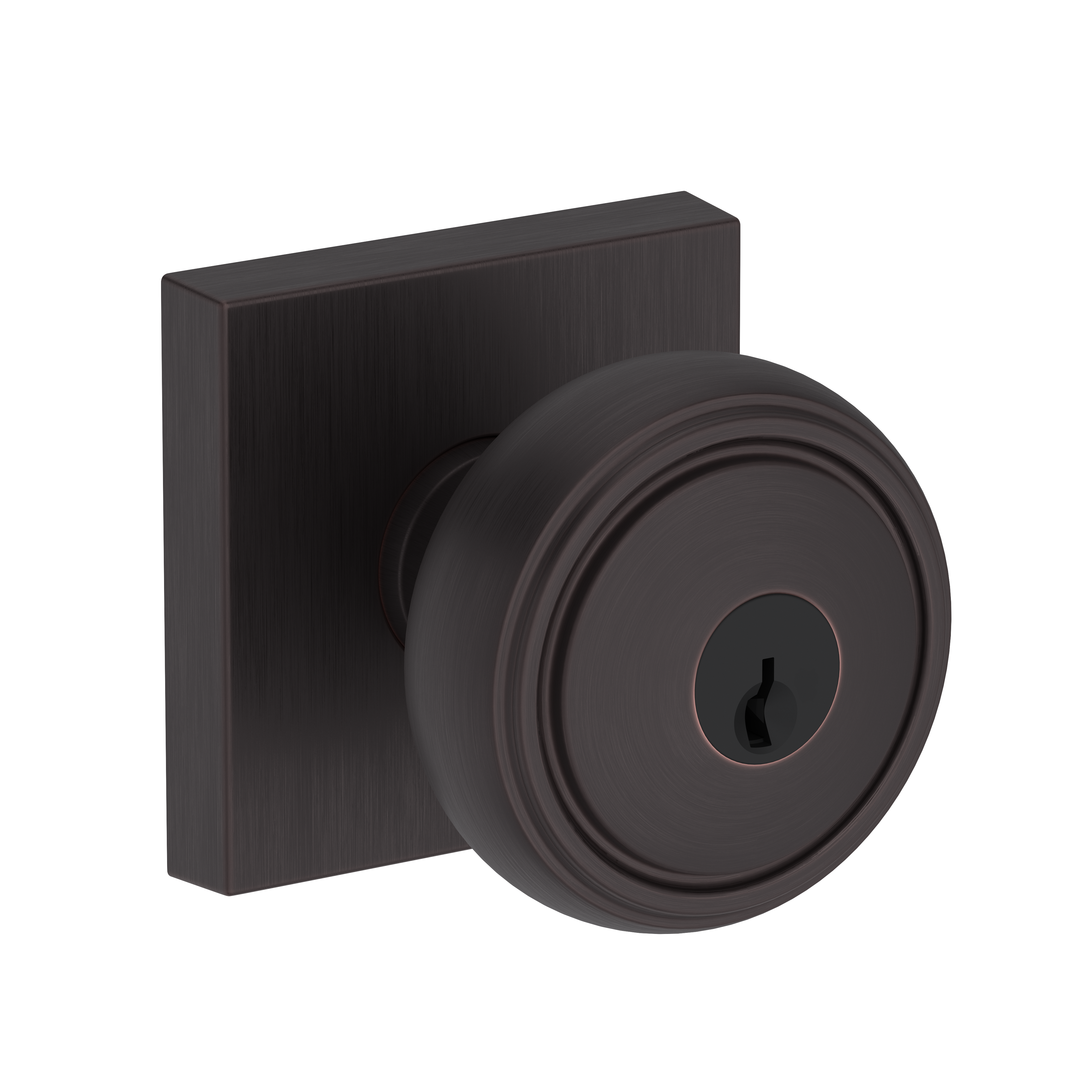 Baldwin Bremerton Knob Set with Contemporary Square Rose