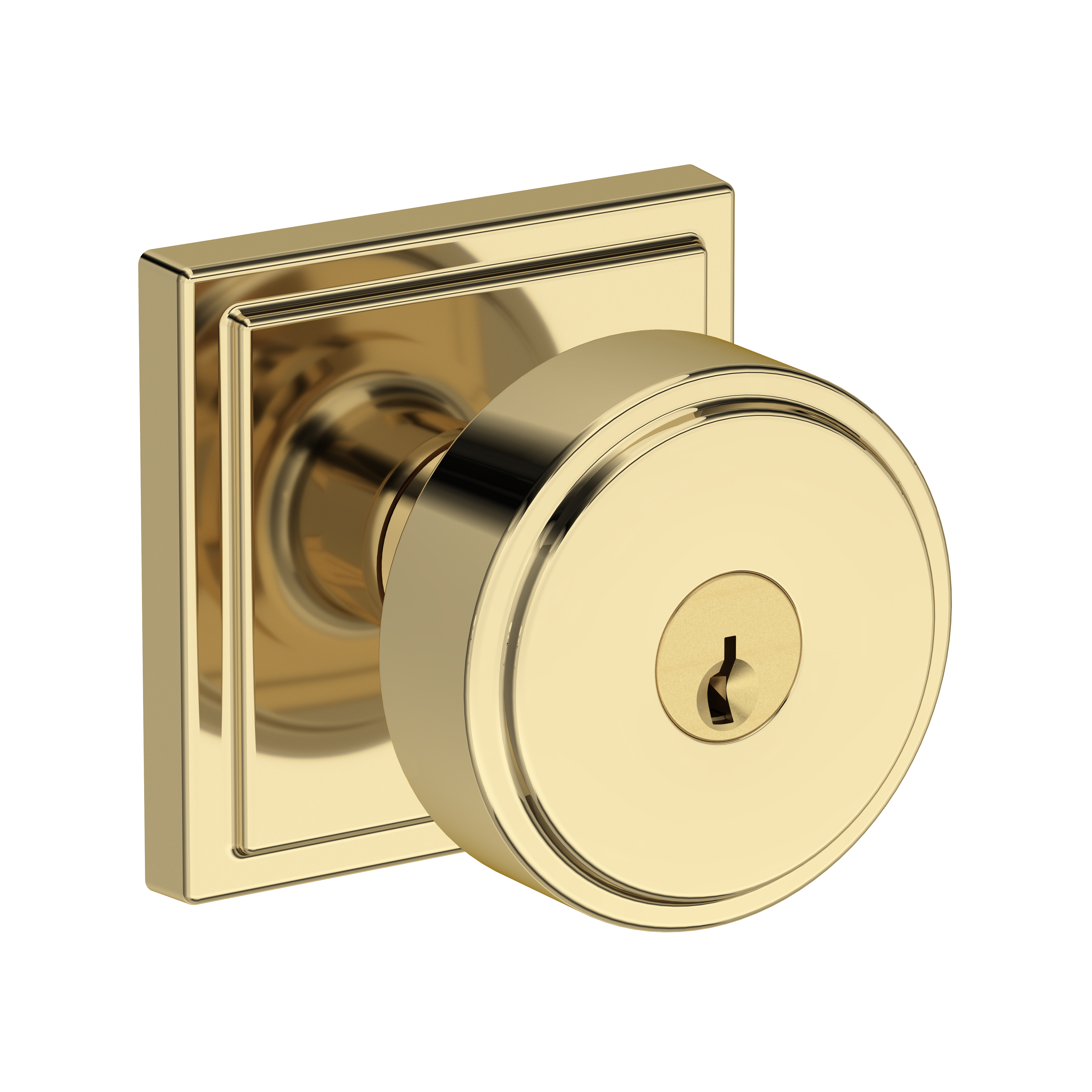 Baldwin Vashon Knob Set with Stepped Square Rose