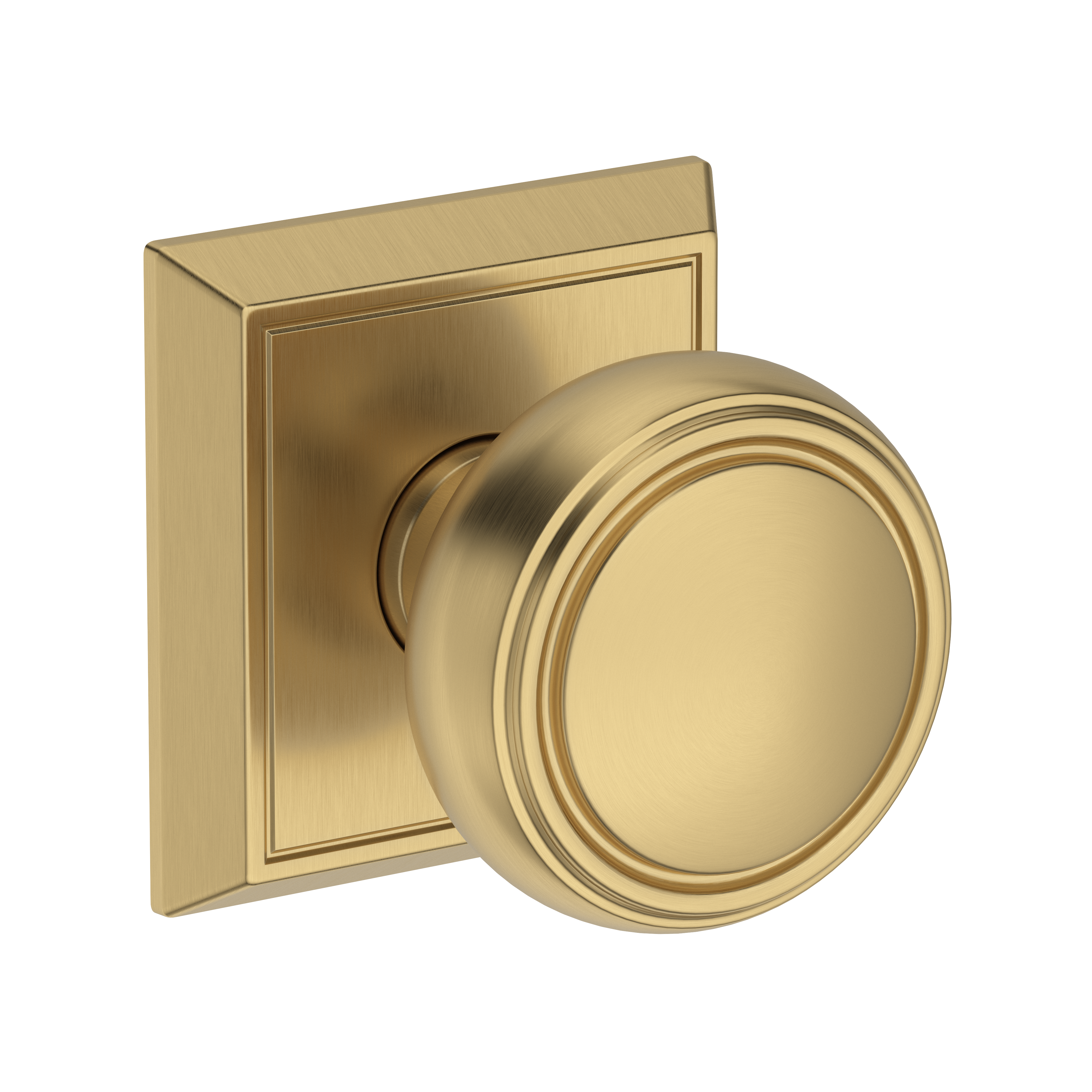 Baldwin Bremerton Knob Set with Chamfered Square Rose