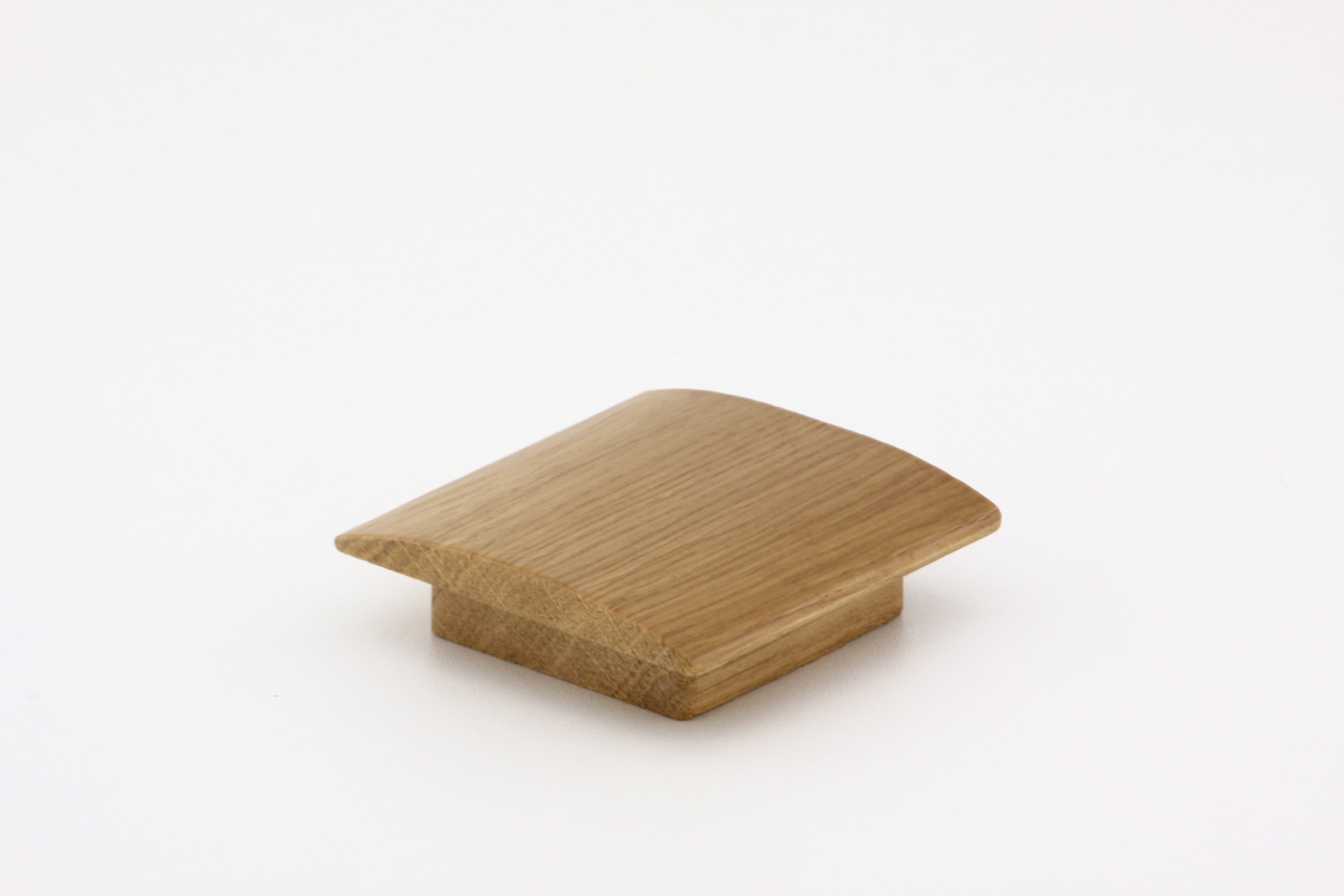 Manzoni Square Concave Designer Wood Cabinet Knob