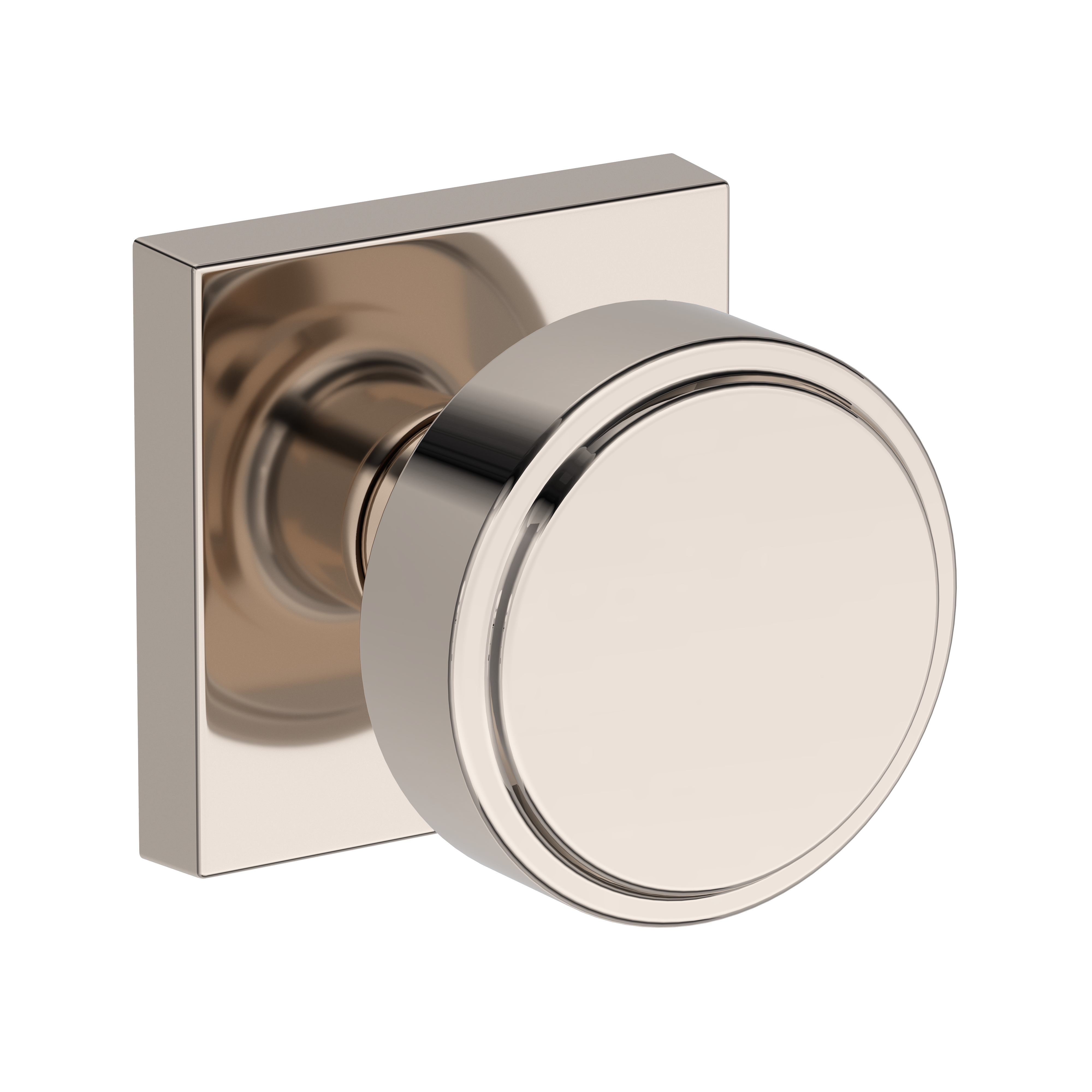 Baldwin Vashon Knob Set with Contemporary Square Rose