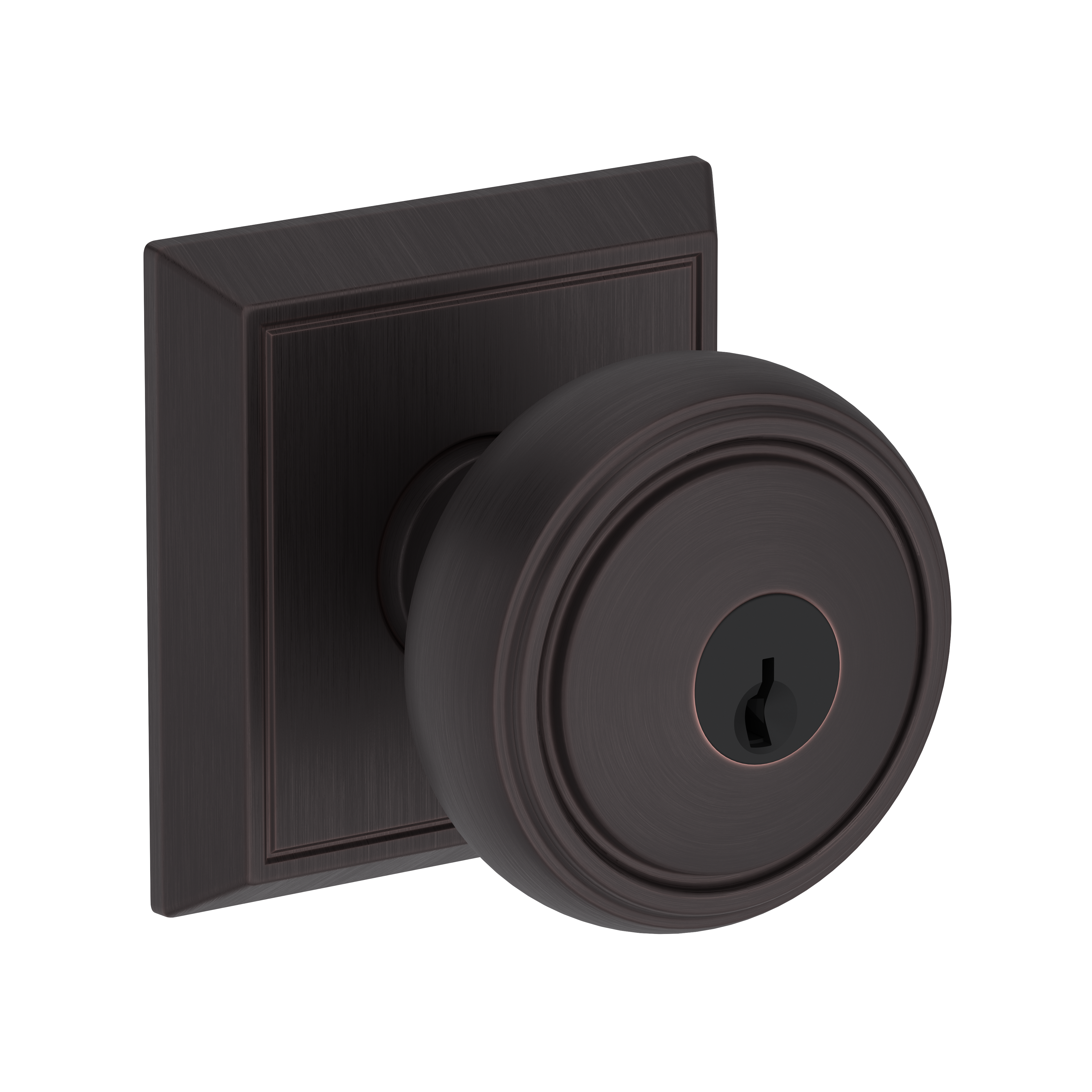 Baldwin Bremerton Knob Set with Chamfered Square Rose