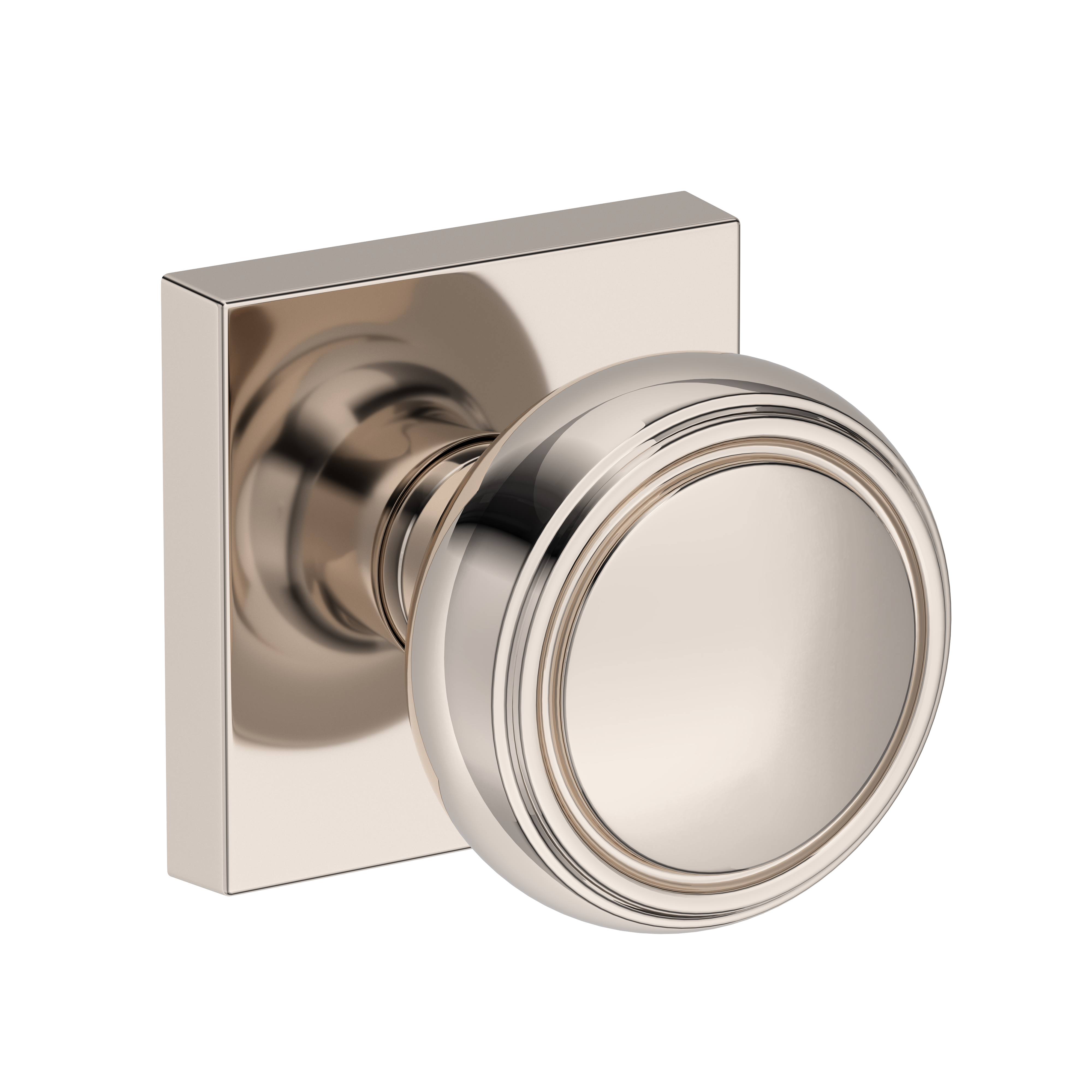 Baldwin Bremerton Knob Set with Contemporary Square Rose