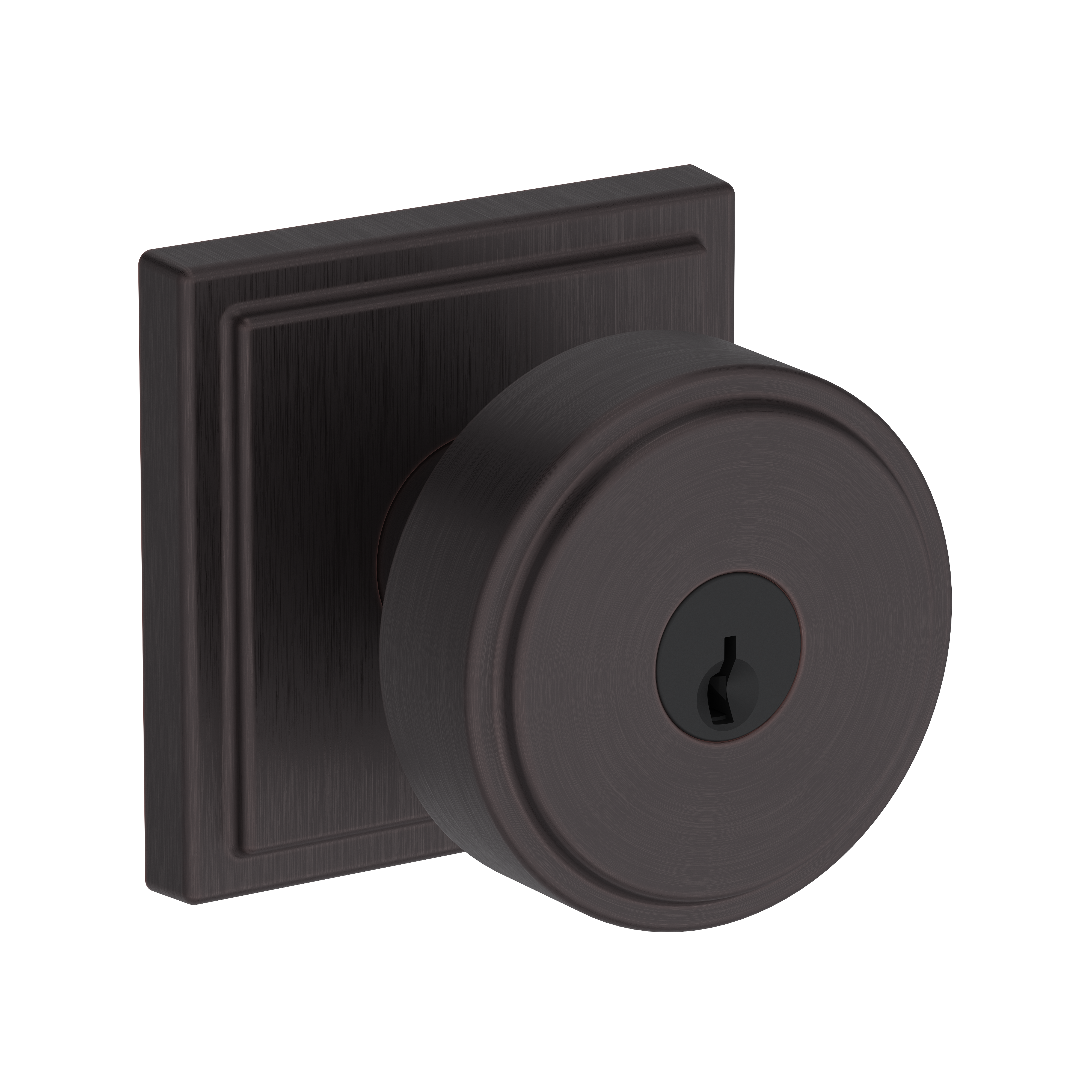 Baldwin Vashon Knob Set with Stepped Square Rose