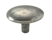 Manzoni Oval Pewter Cabinet Knob