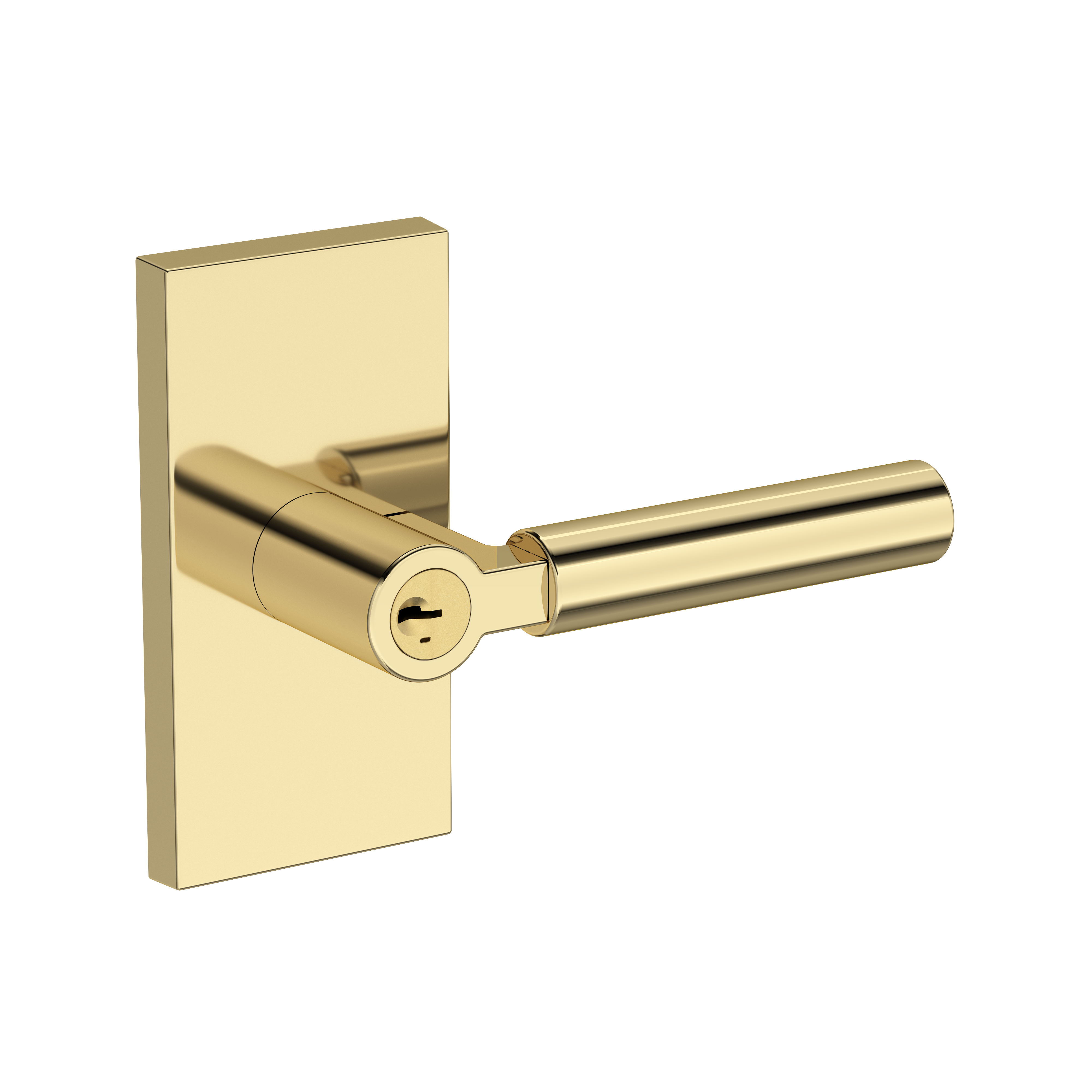 Baldwin Lake Forest Lever Set with Contemporary 5" Rose