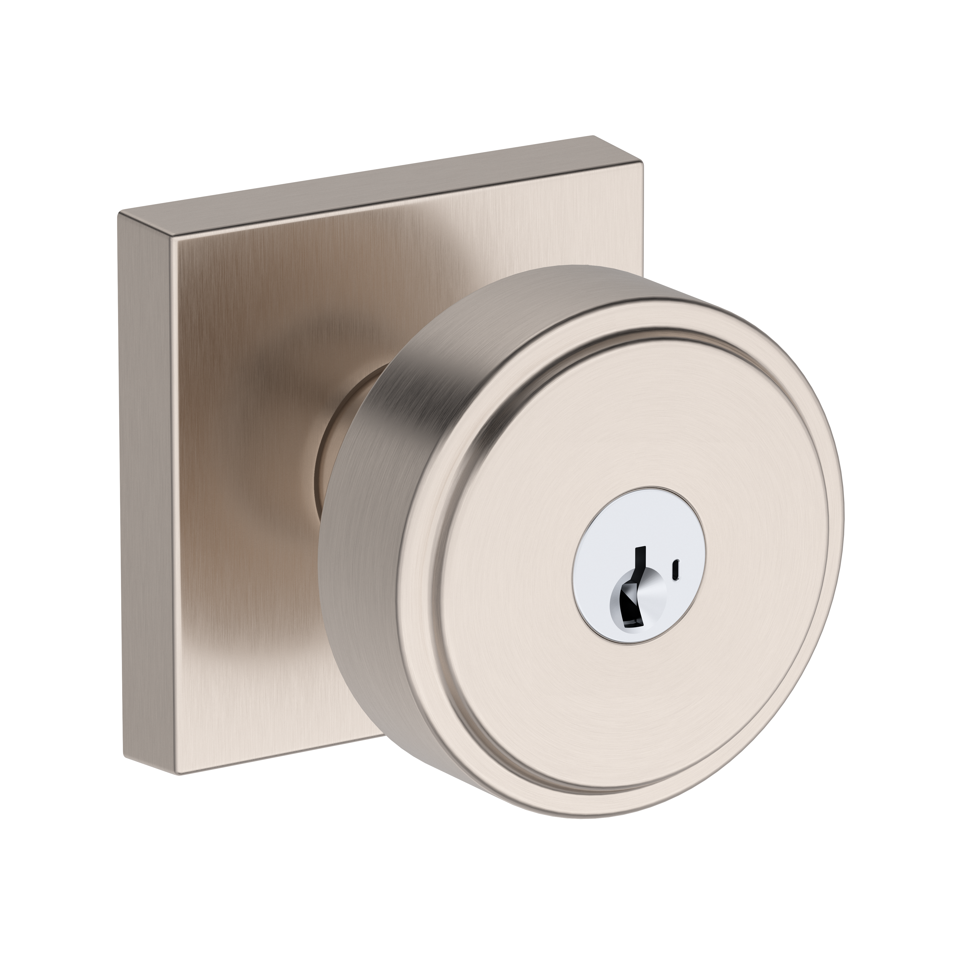 Baldwin Vashon Knob Set with Contemporary Square Rose