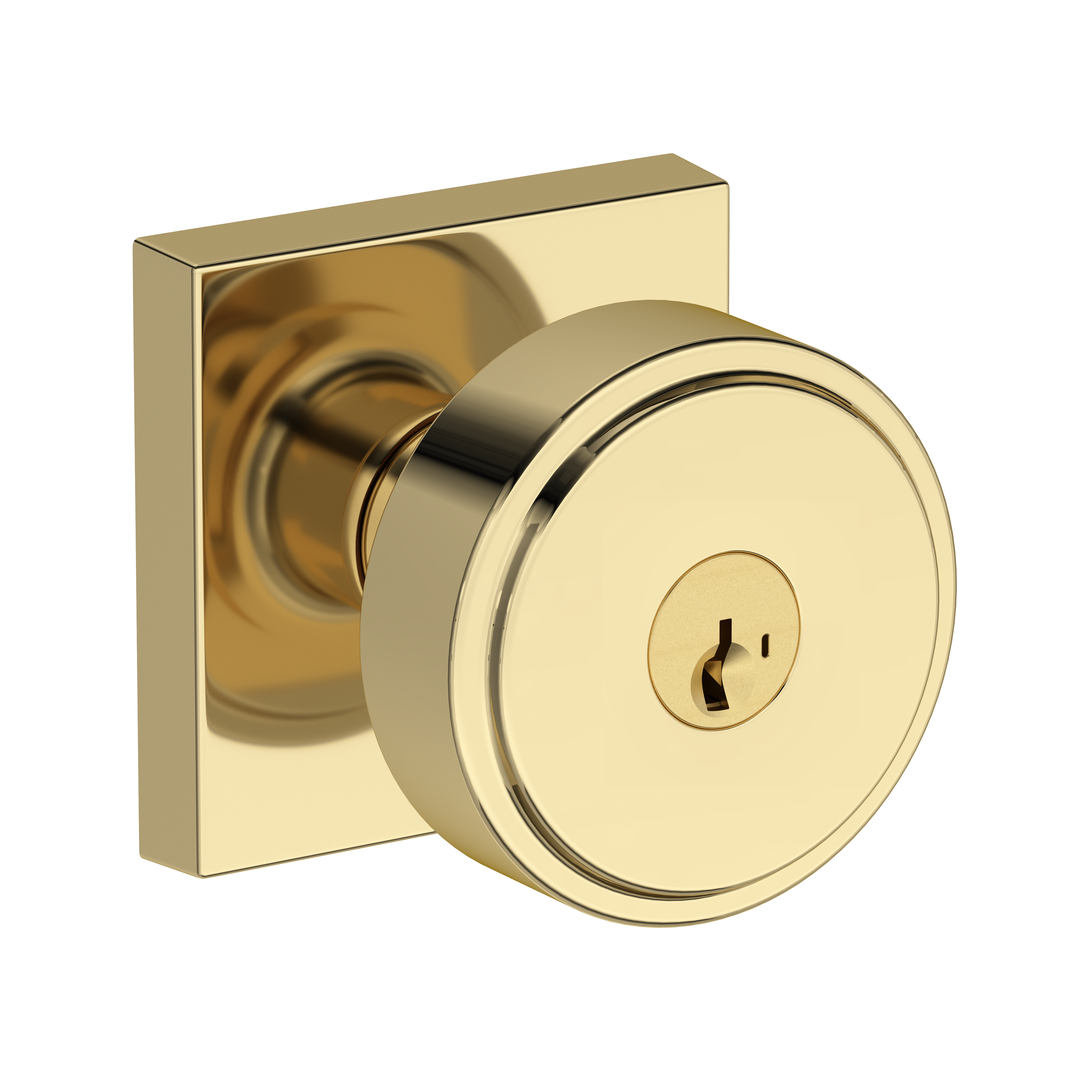 Baldwin Vashon Knob Set with Contemporary Square Rose