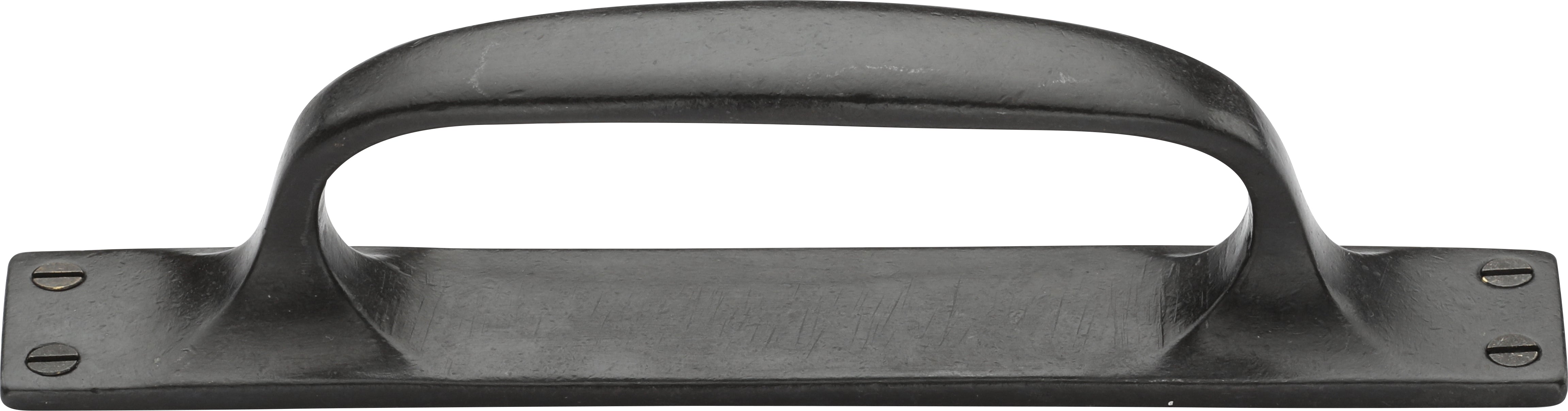 Ashley Norton Bronze Front Mounted Kitchen Cabinet Pull with Integrated Backplate