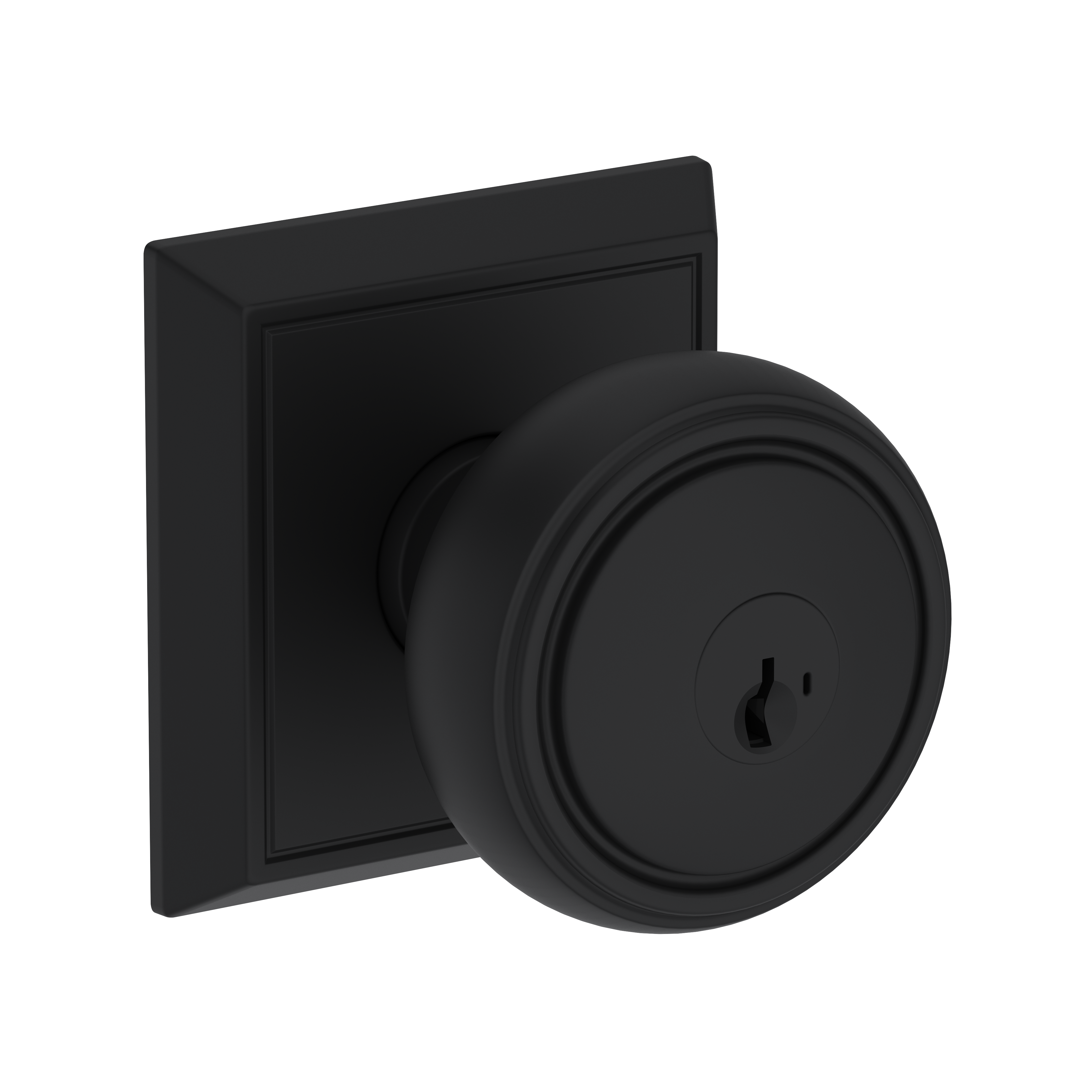 Baldwin Bremerton Knob Set with Chamfered Square Rose