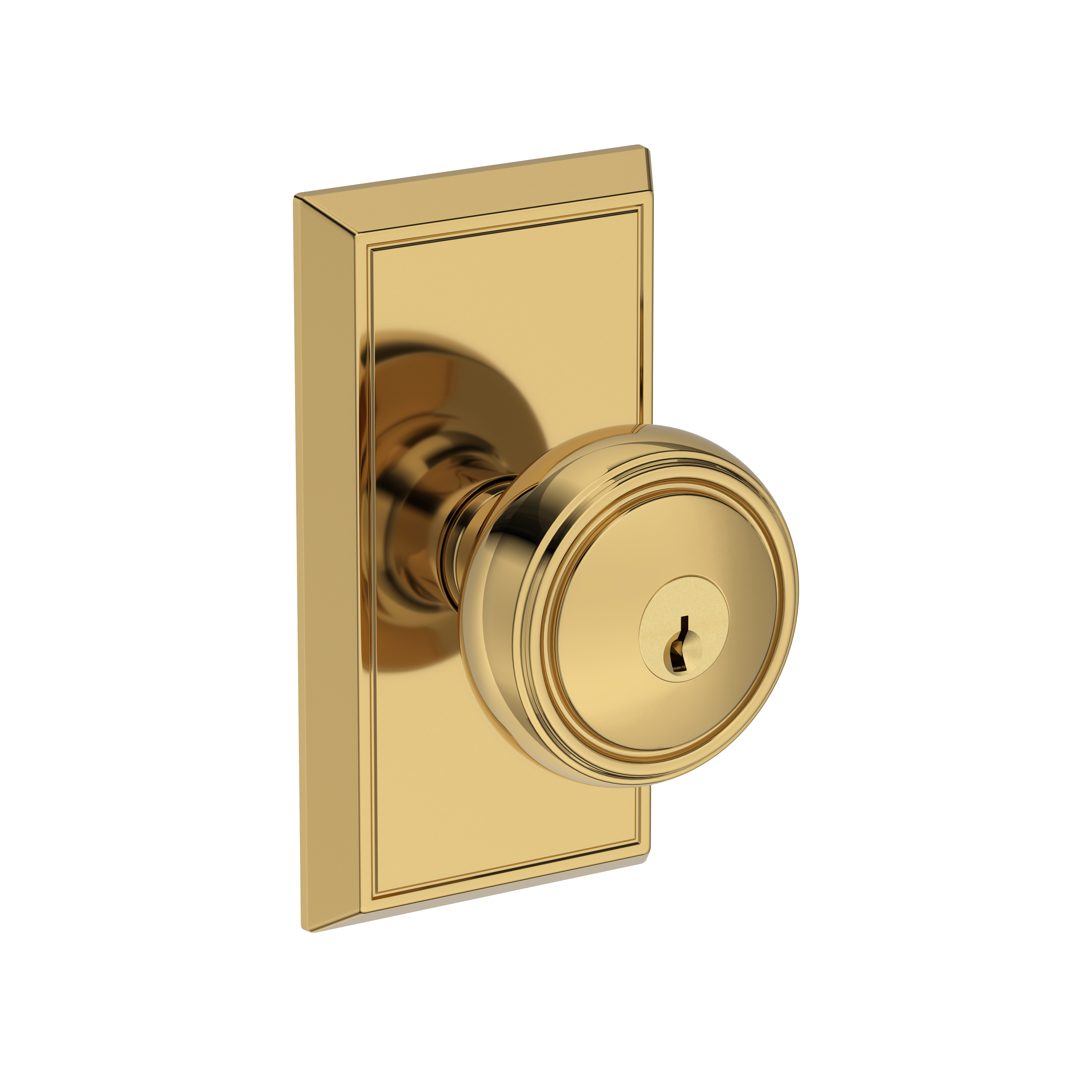 Baldwin Bremerton Knob Set with Chamfered 5" Rose