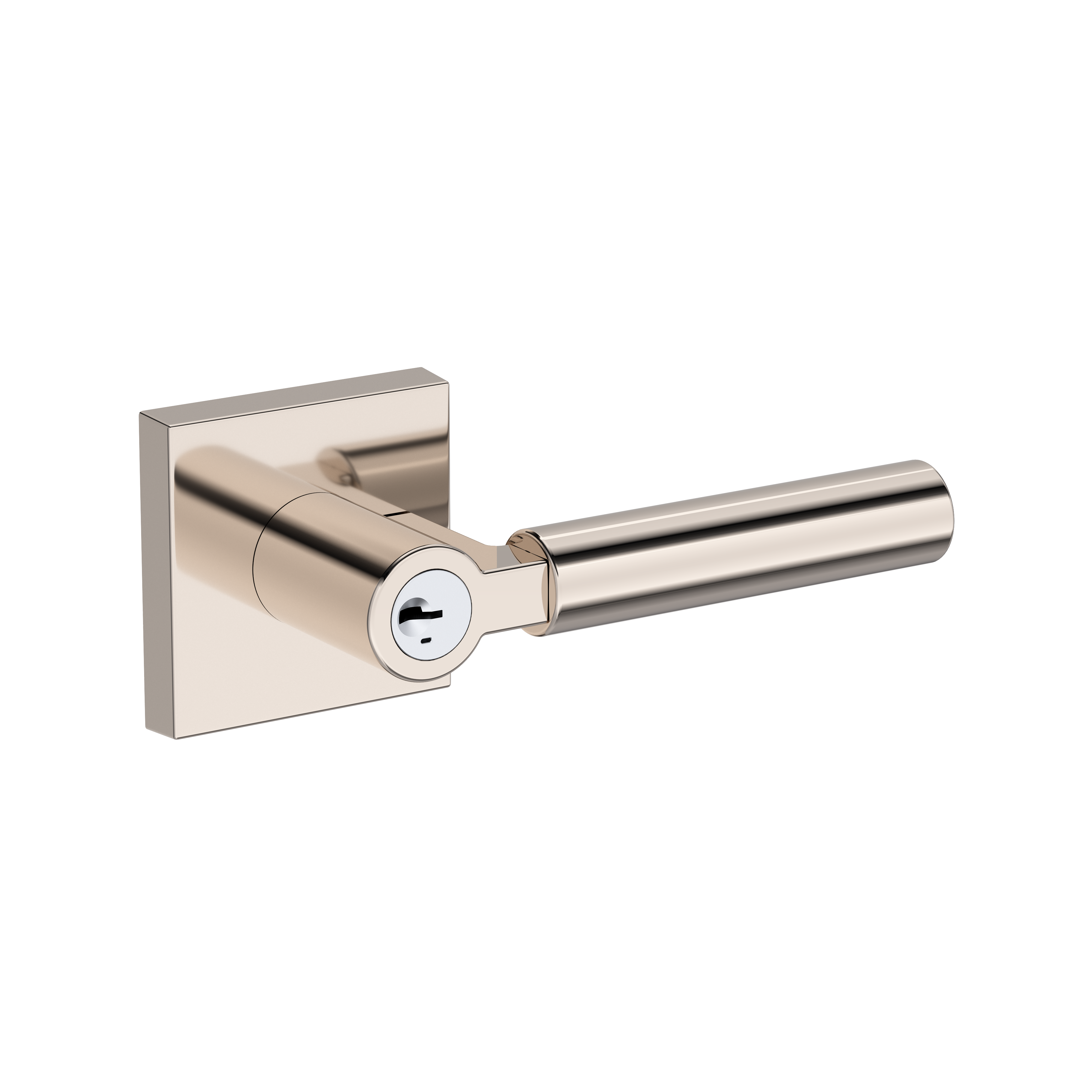 Baldwin Lake Forest Lever Set with Contemporary Square Rose