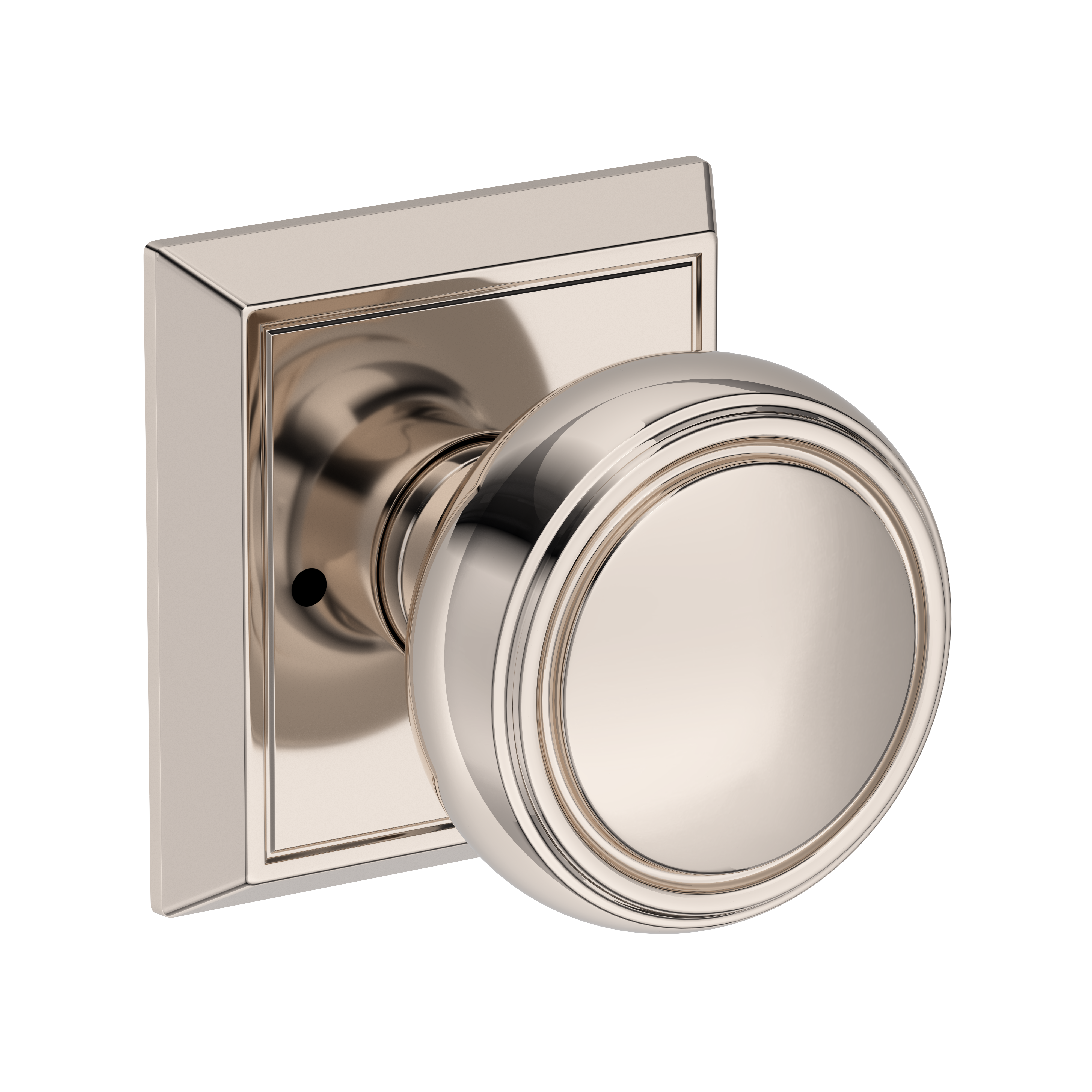 Baldwin Bremerton Knob Set with Chamfered Square Rose