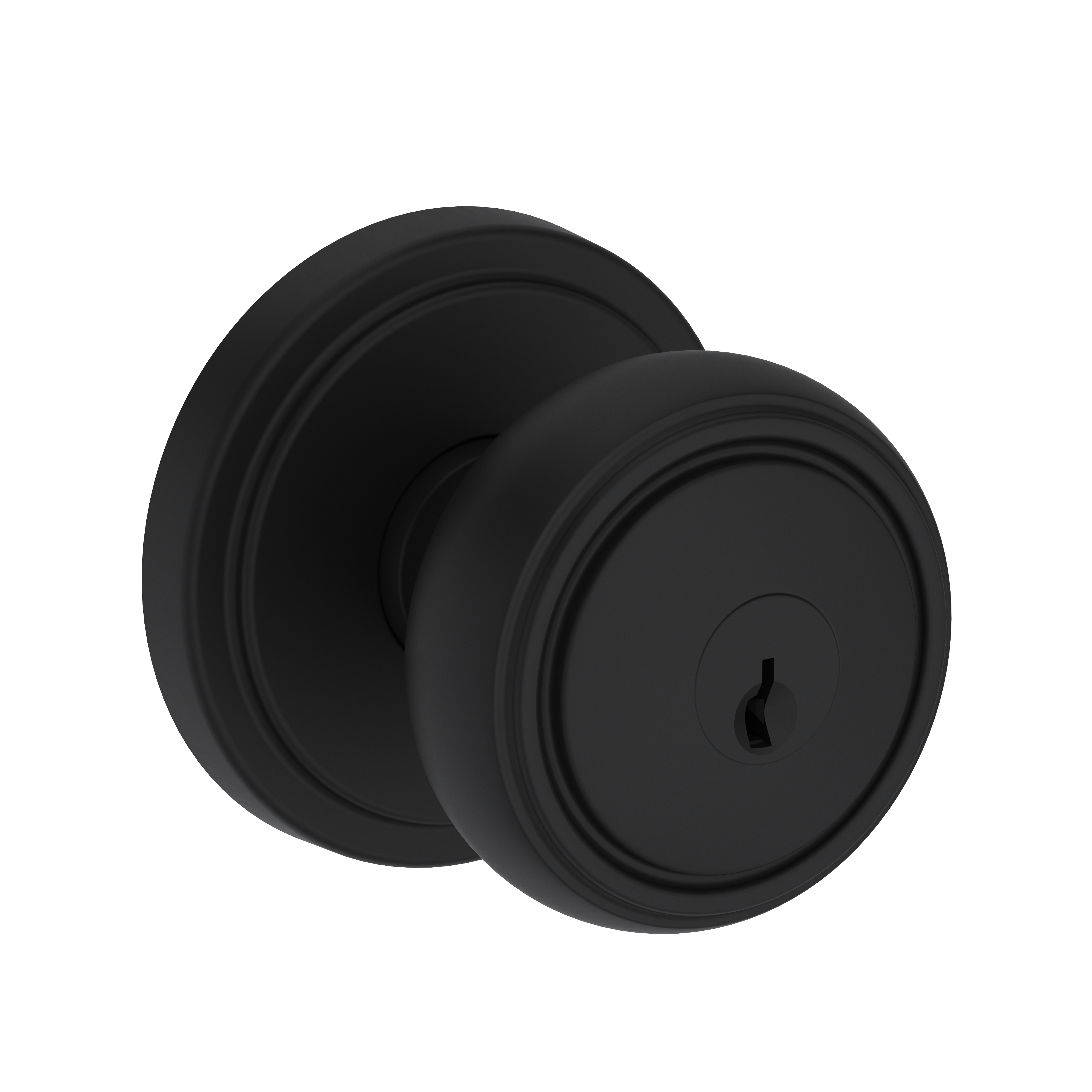 Baldwin Bremerton Knob Set with Stepped Round Rose