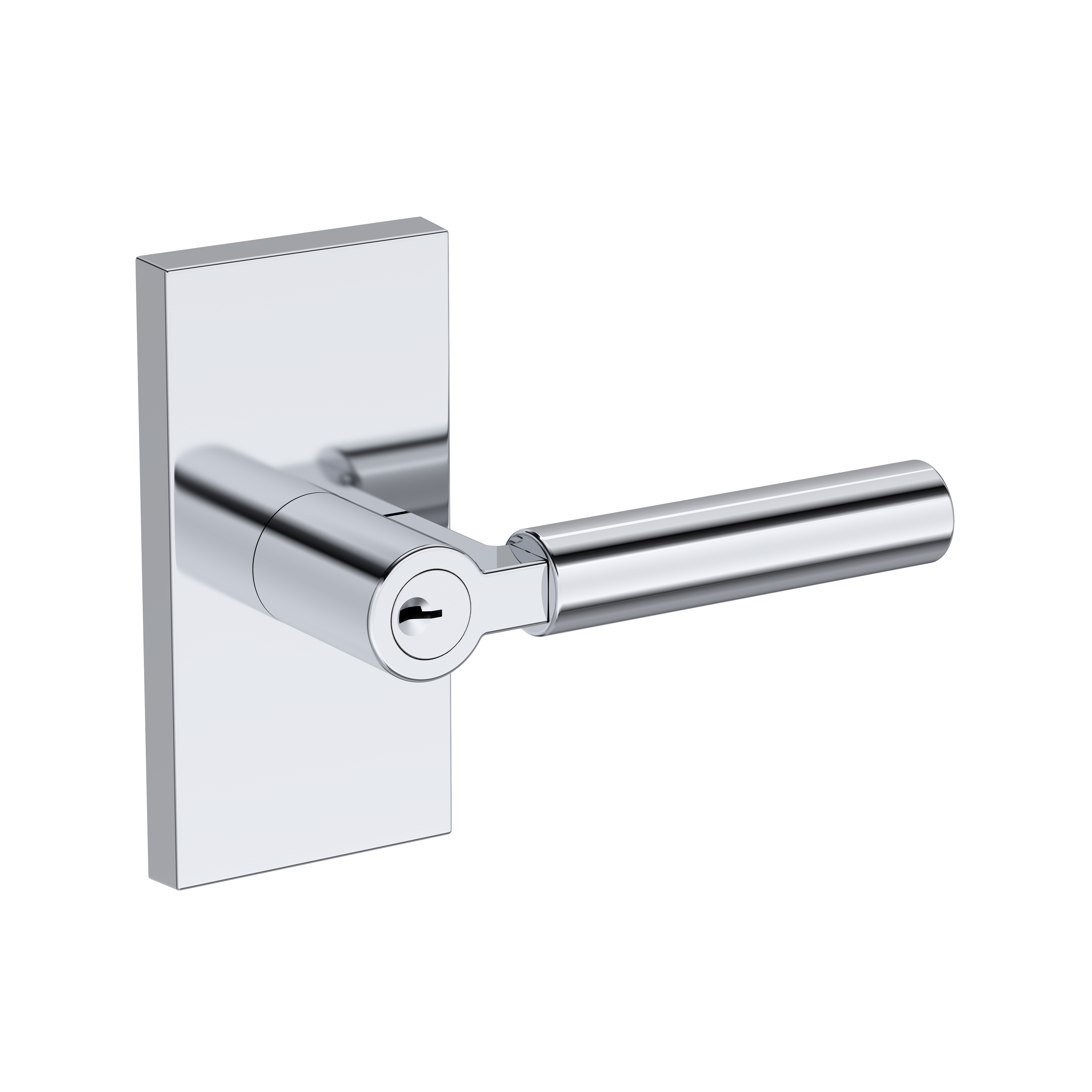 Baldwin Lake Forest Lever Set with Contemporary 5" Rose