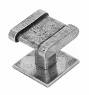 Manzoni Belmont Pewter Cabinet Knob with Backplate