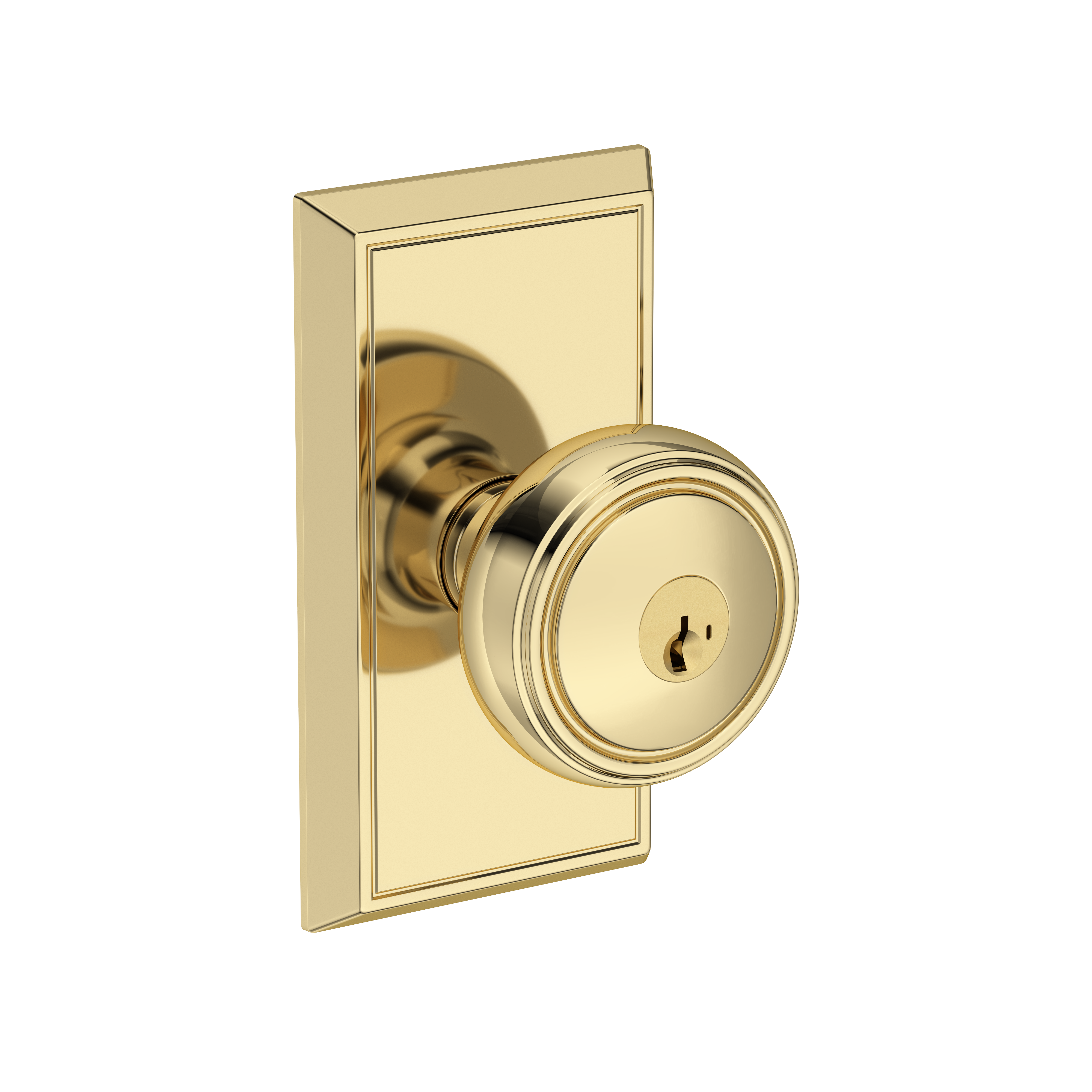 Baldwin Bremerton Knob Set with Chamfered 5" Rose