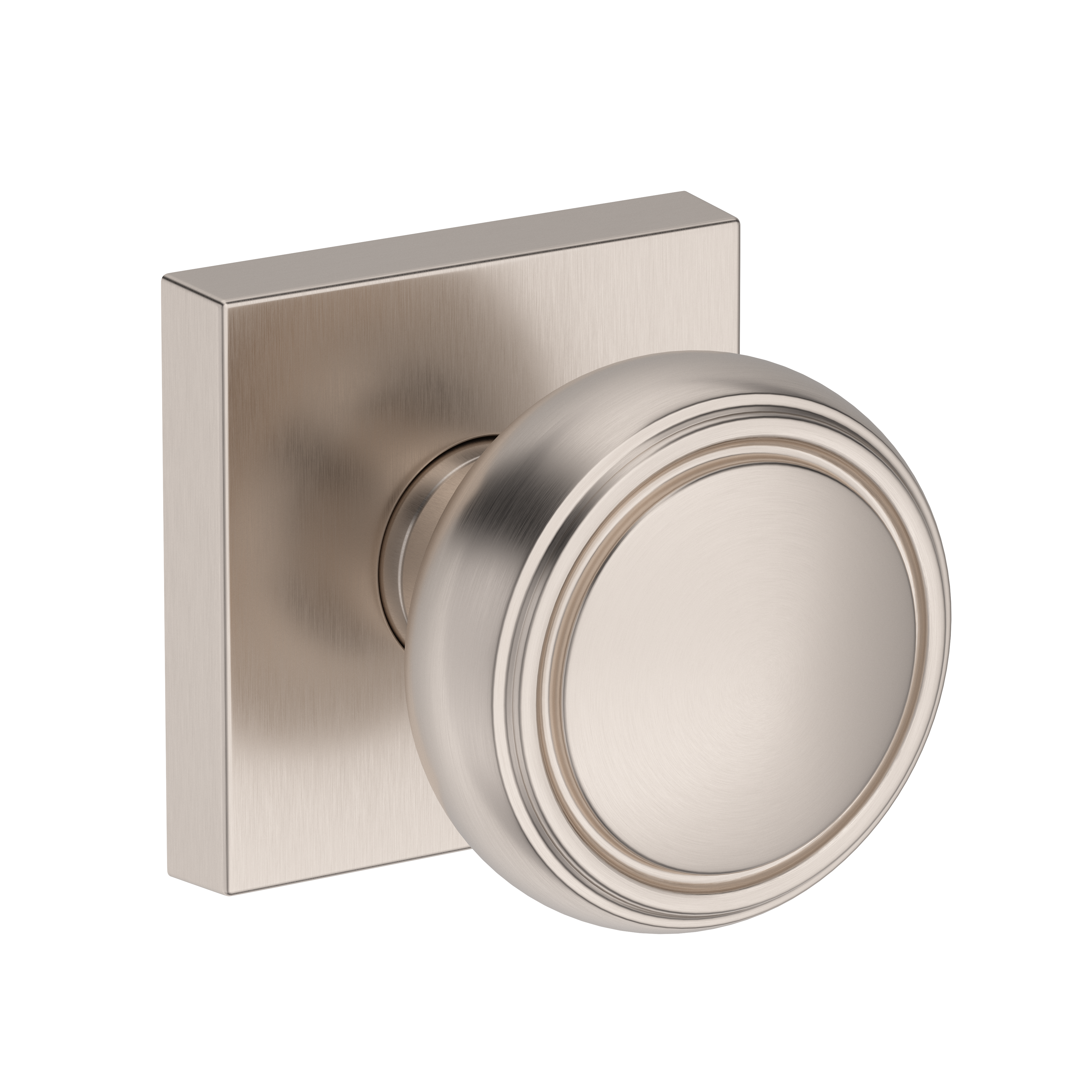 Baldwin Bremerton Knob Set with Contemporary Square Rose