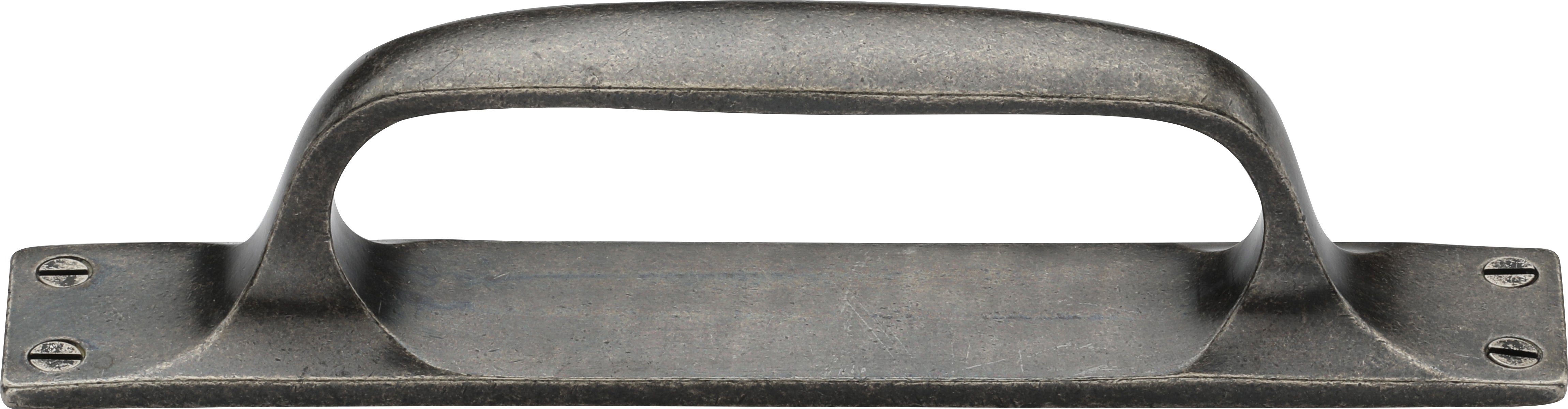 Ashley Norton Bronze Front Mounted Kitchen Cabinet Pull with Integrated Backplate