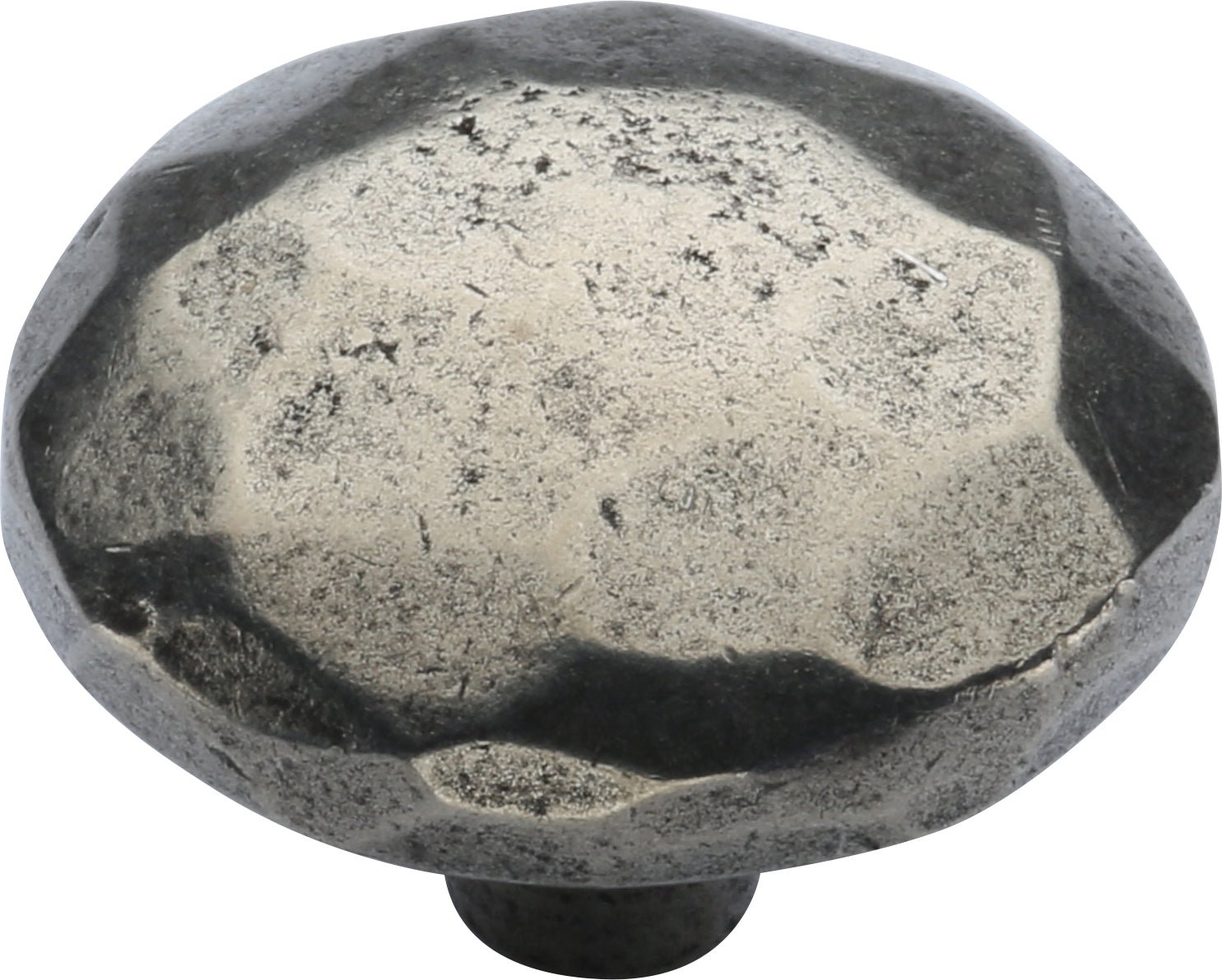 Manzoni Round Hammered Pewter Cabinet Knob