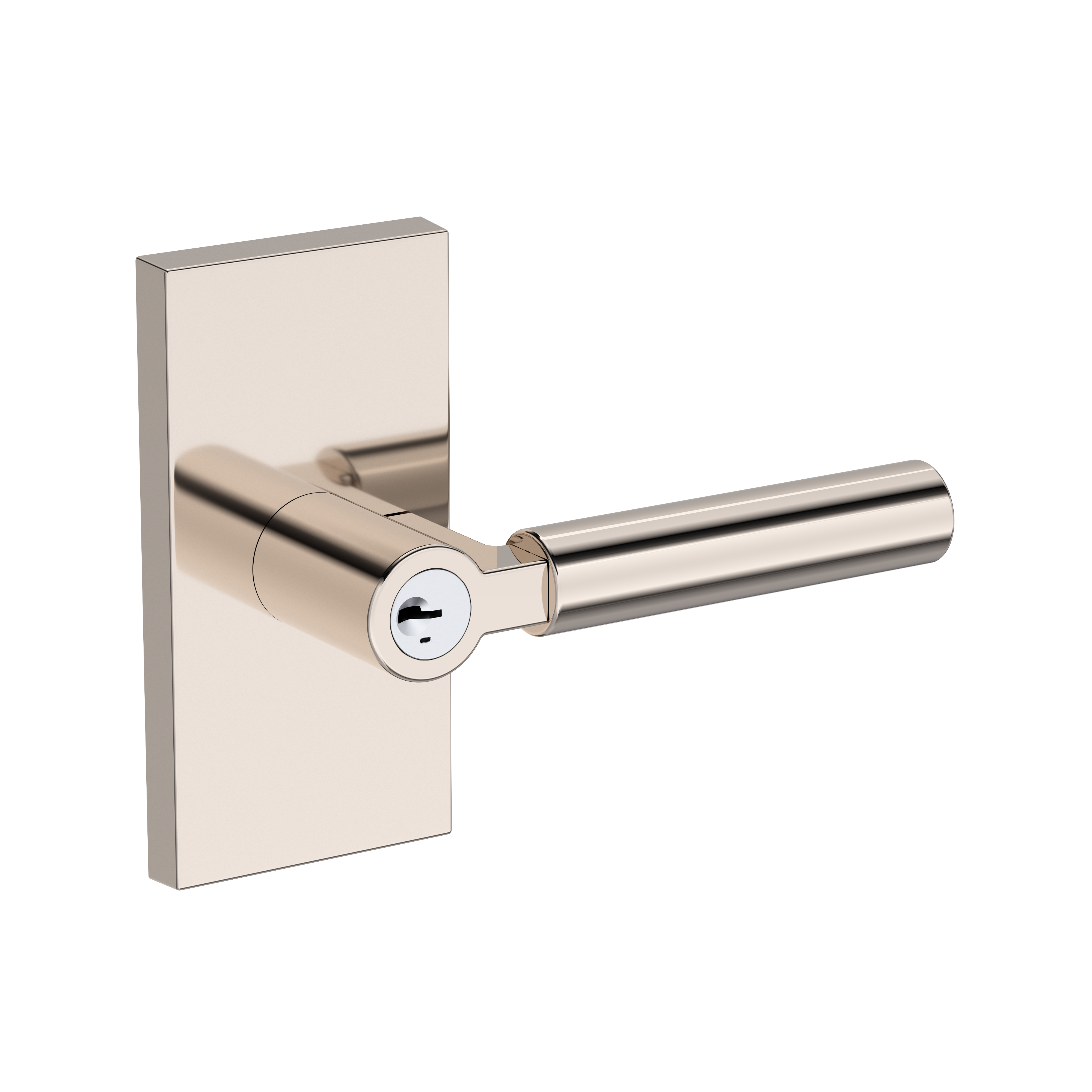 Baldwin Lake Forest Lever Set with Contemporary 5" Rose