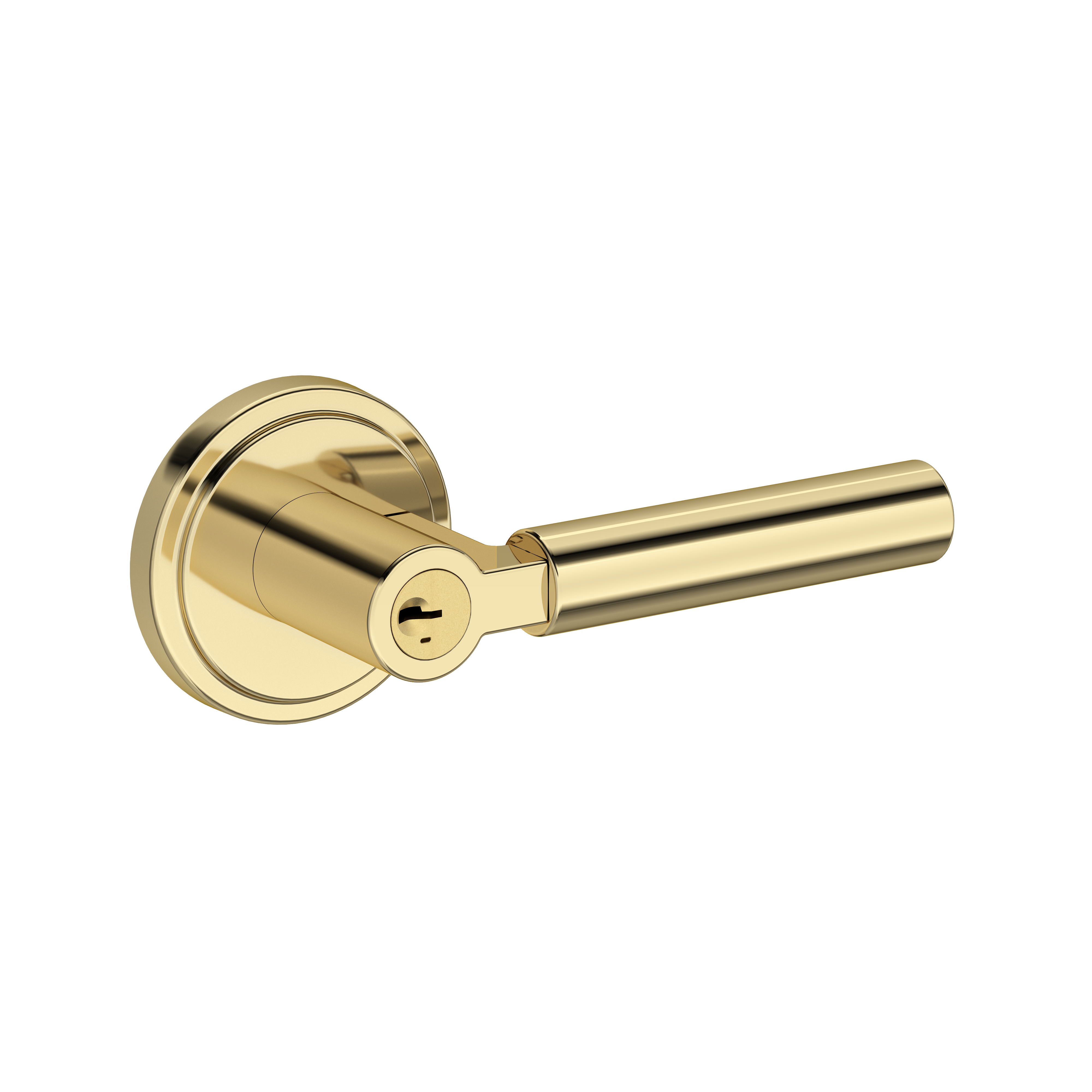 Baldwin Lake Forest Lever Set with Stepped Round Rose