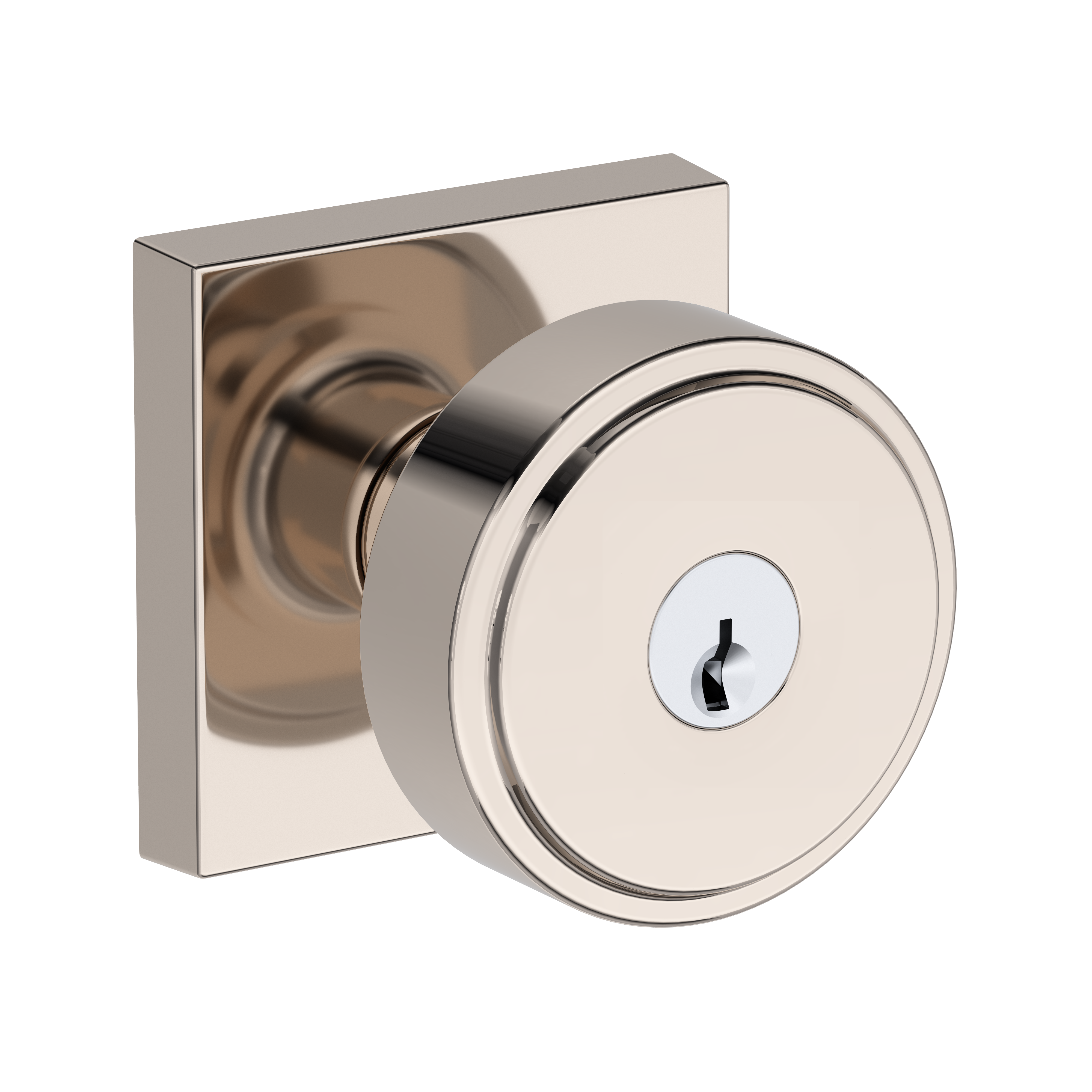 Baldwin Vashon Knob Set with Contemporary Square Rose