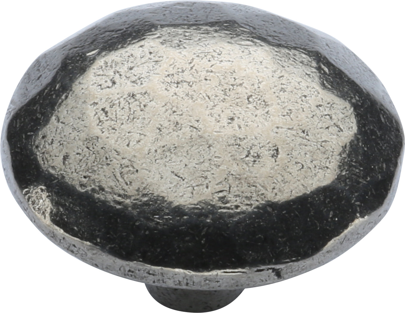 Manzoni Round Hammered Pewter Cabinet Knob