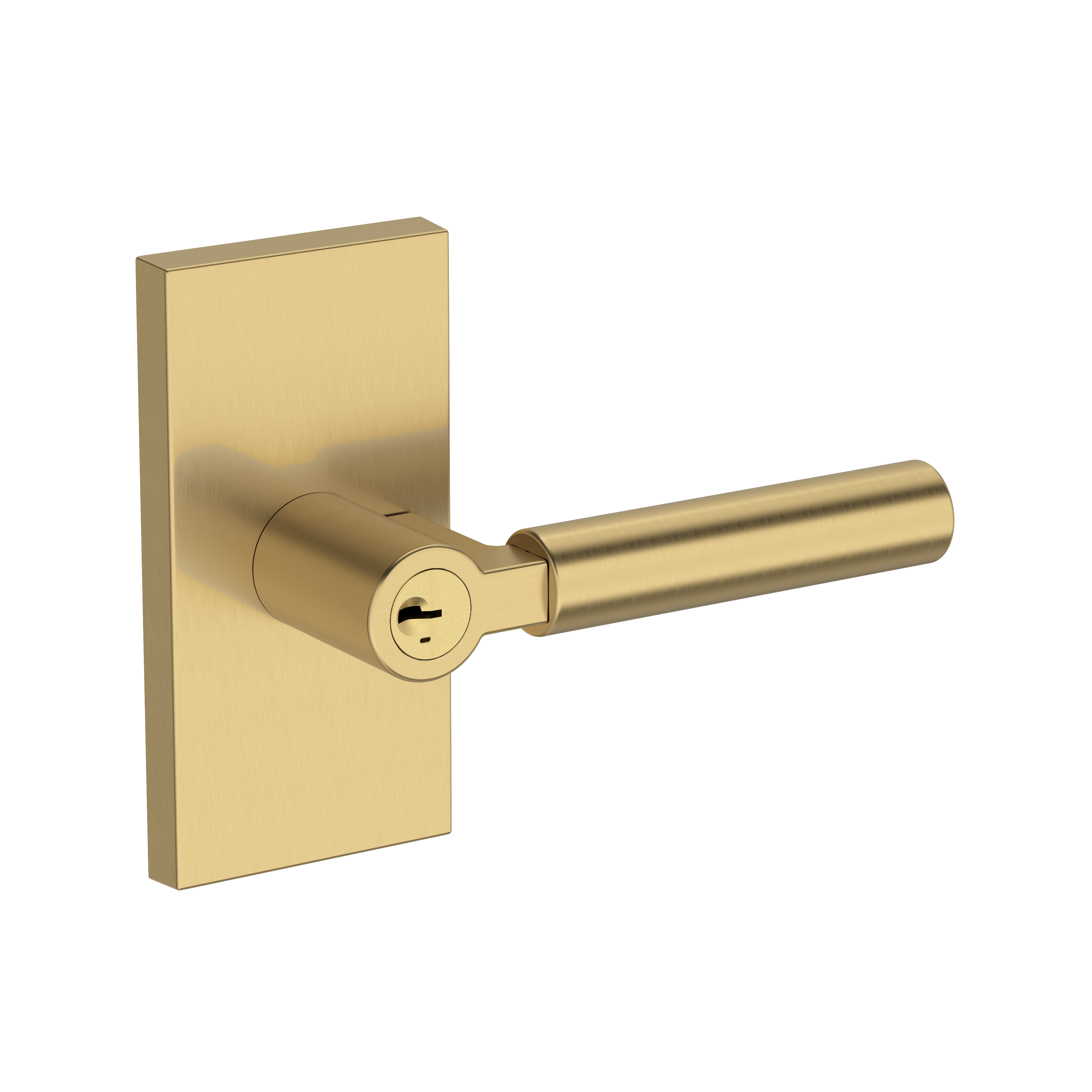 Baldwin Lake Forest Lever Set with Contemporary 5" Rose