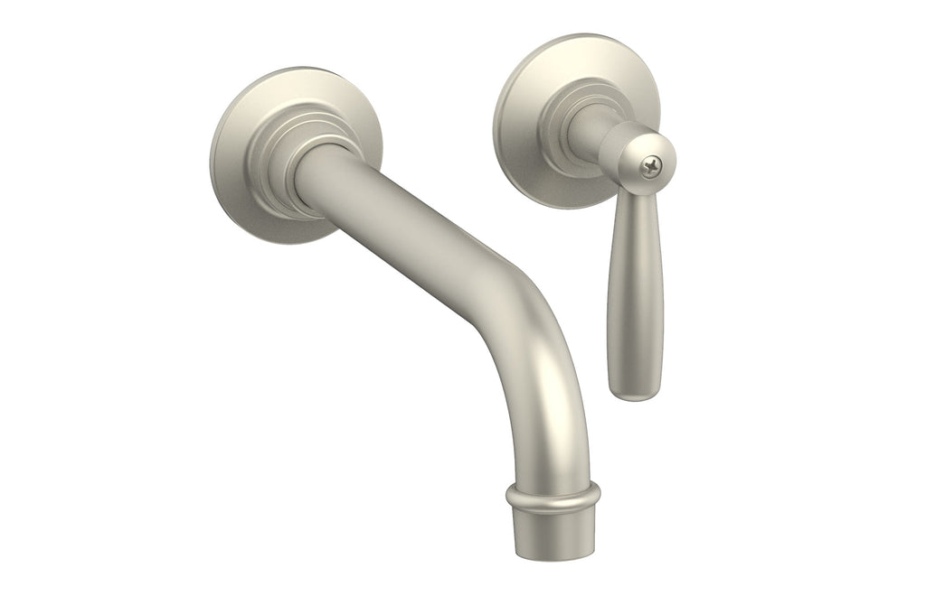 WORKS Single Handle Wall Lavatory Set   Lever Handles by Phylrich - Burnished Nickel