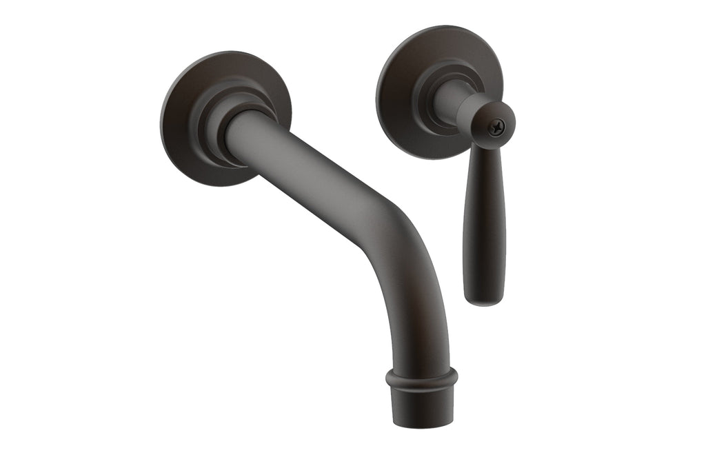 WORKS Single Handle Wall Lavatory Set   Lever Handles by Phylrich - Oil Rubbed Bronze