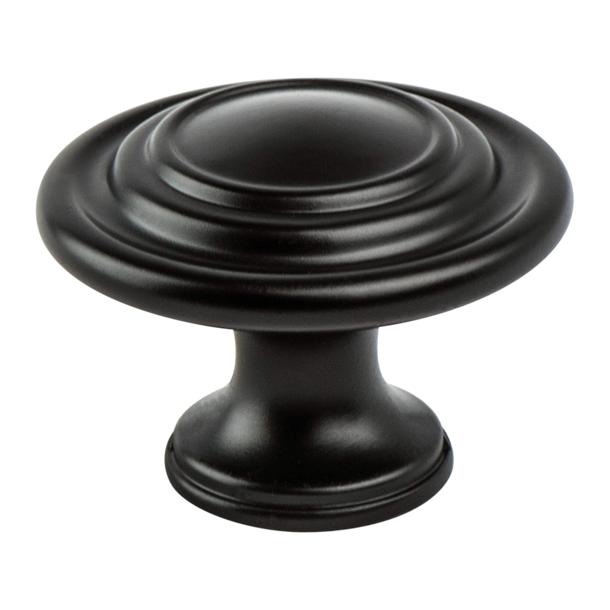 Matte Black - 1-5/16" - Traditional Advantage Four Knob by Berenson - New York Hardware