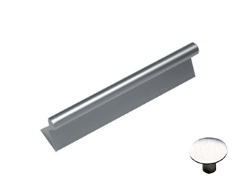 Rounded Edge Pull -  2 15/16" (75mm) Polished Stainless Steel - New York Hardware Online