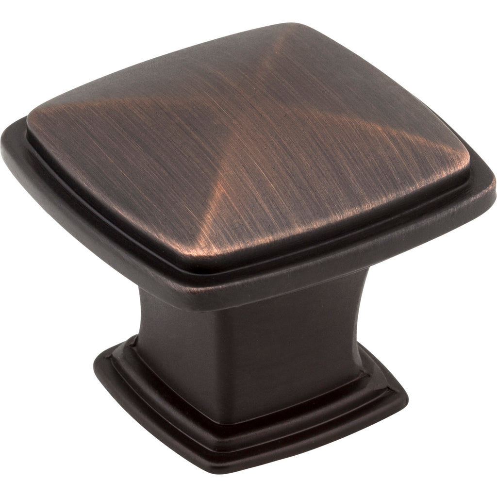 Square Milan 1 Cabinet Knob by Jeffrey Alexander - Brushed Oil Rubbed Bronze