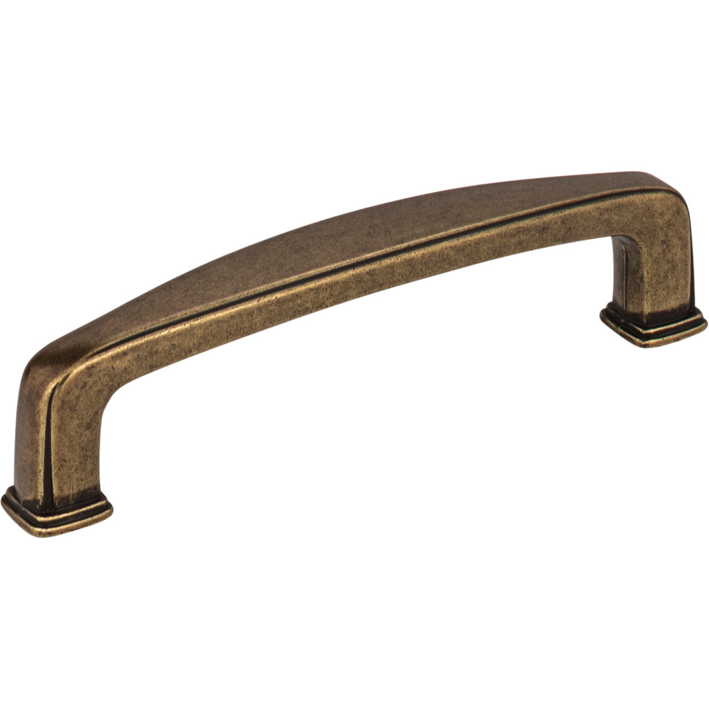 Square Milan 1 Cabinet Pull by Jeffrey Alexander - Distressed Antique Brass
