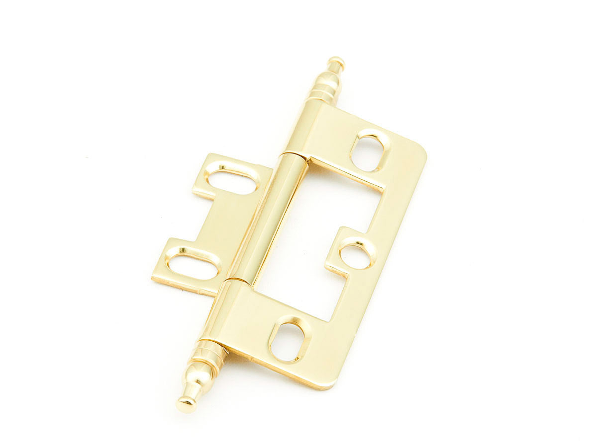 Minaret Tip Hinge Non Mortise  by Schaub - Polished Brass - New York Hardware
