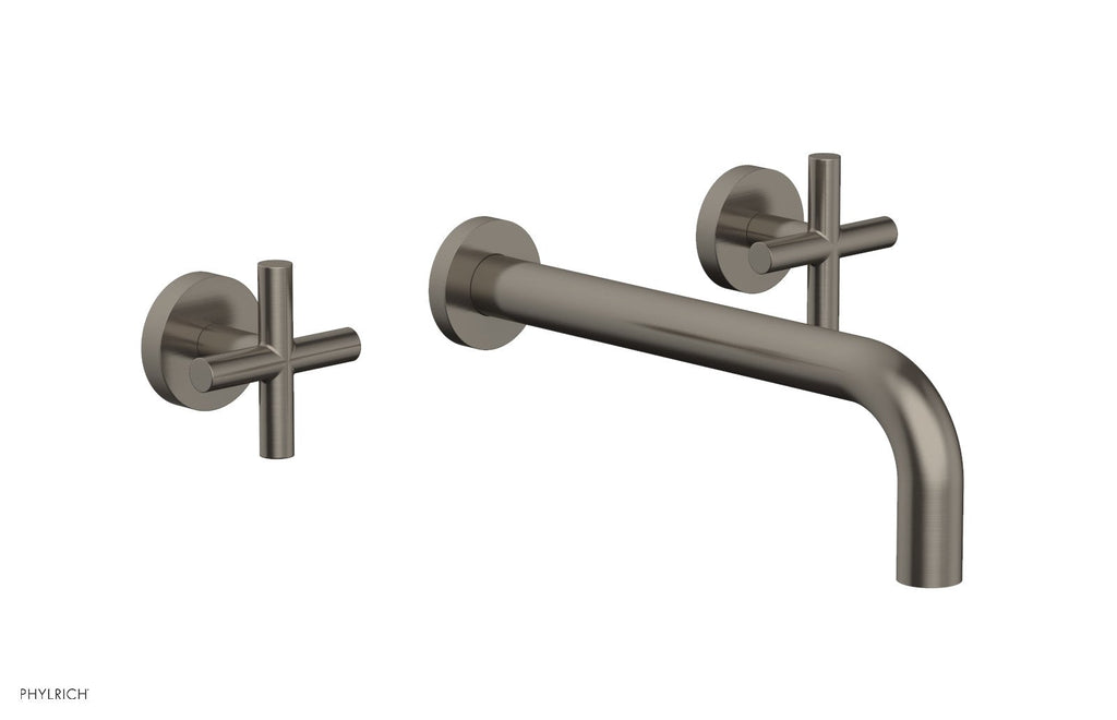 TRANSITION   Wall Lavatory Set 10" Spout   Cross Handles by Phylrich - Burnished Nickel