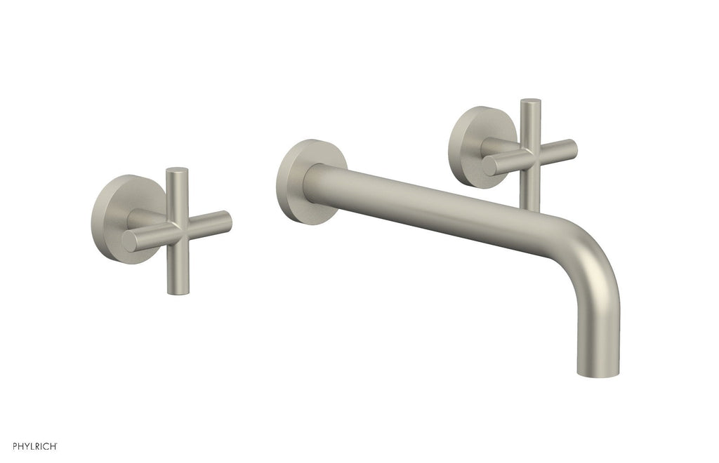 TRANSITION   Wall Lavatory Set 10" Spout   Cross Handles by Phylrich - Polished Brass Uncoated