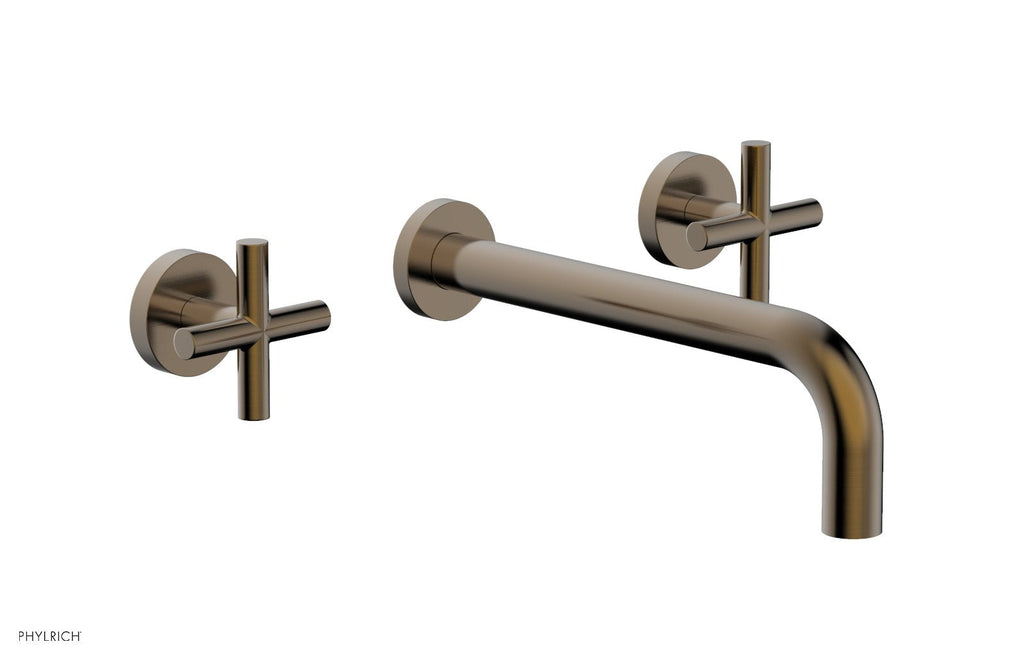 TRANSITION   Wall Lavatory Set 10" Spout   Cross Handles by Phylrich - Antique Brass