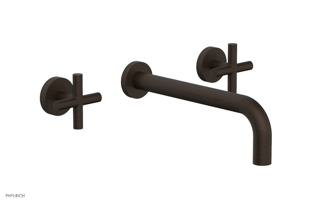 TRANSITION   Wall Lavatory Set 10" Spout   Cross Handles by Phylrich - Antique Bronze